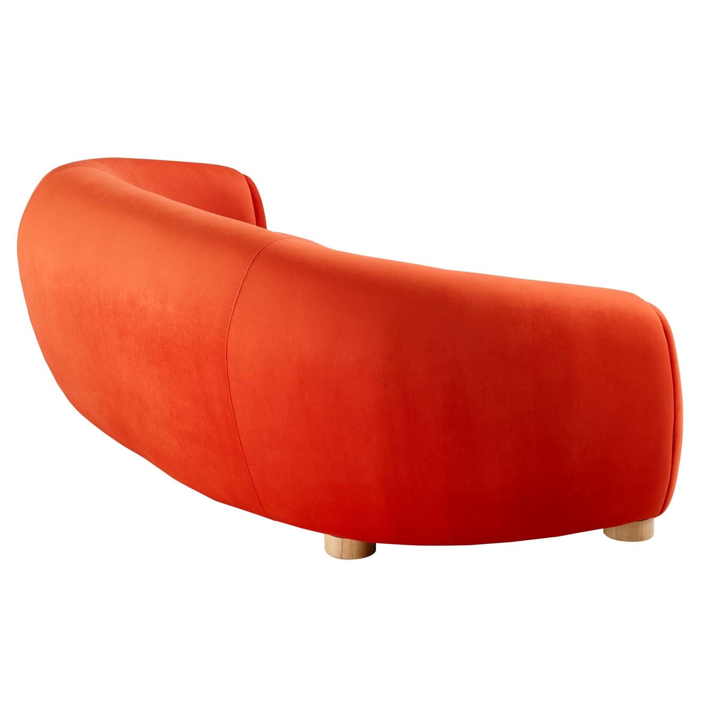 Abundant Performance Velvet Sofa Orange EEI-4970-ORA