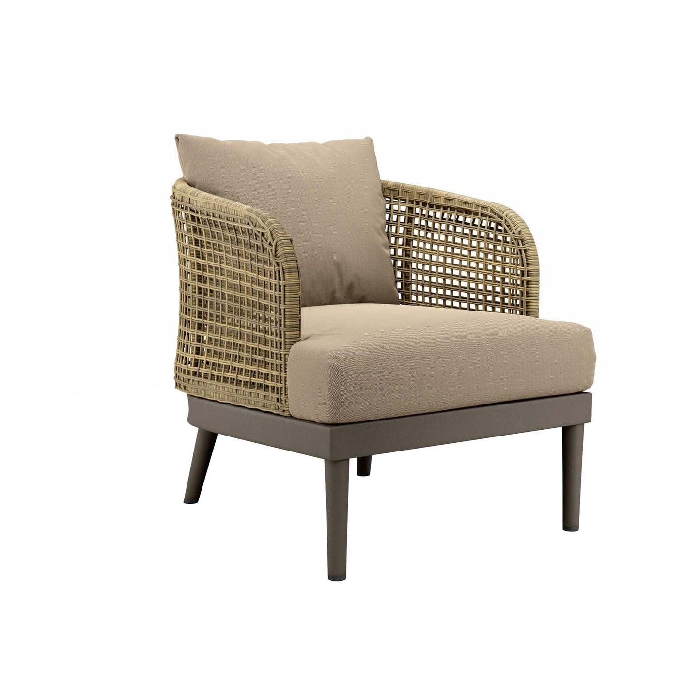 Meadow Outdoor Patio Armchair Natural Taupe EEI-4986-NAT-TAU