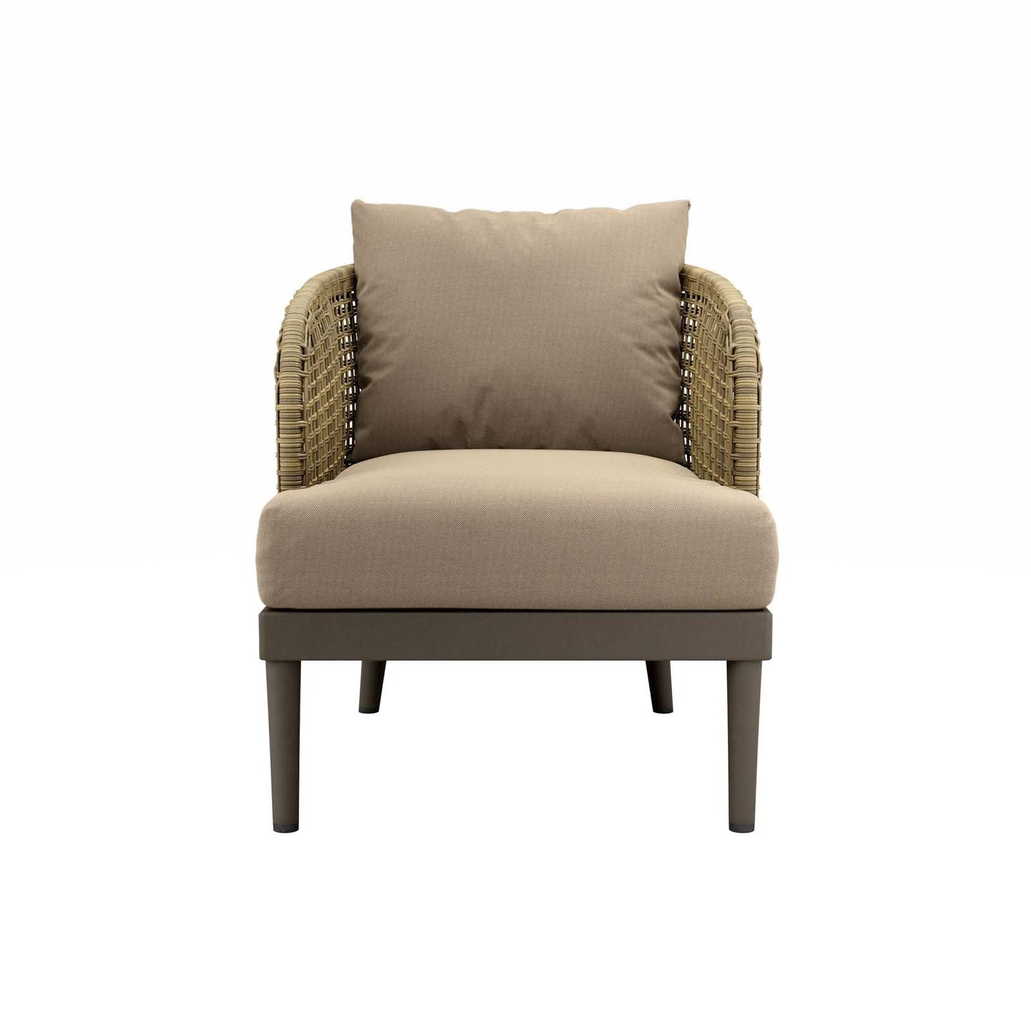 Meadow Outdoor Patio Armchair Natural Taupe EEI-4986-NAT-TAU