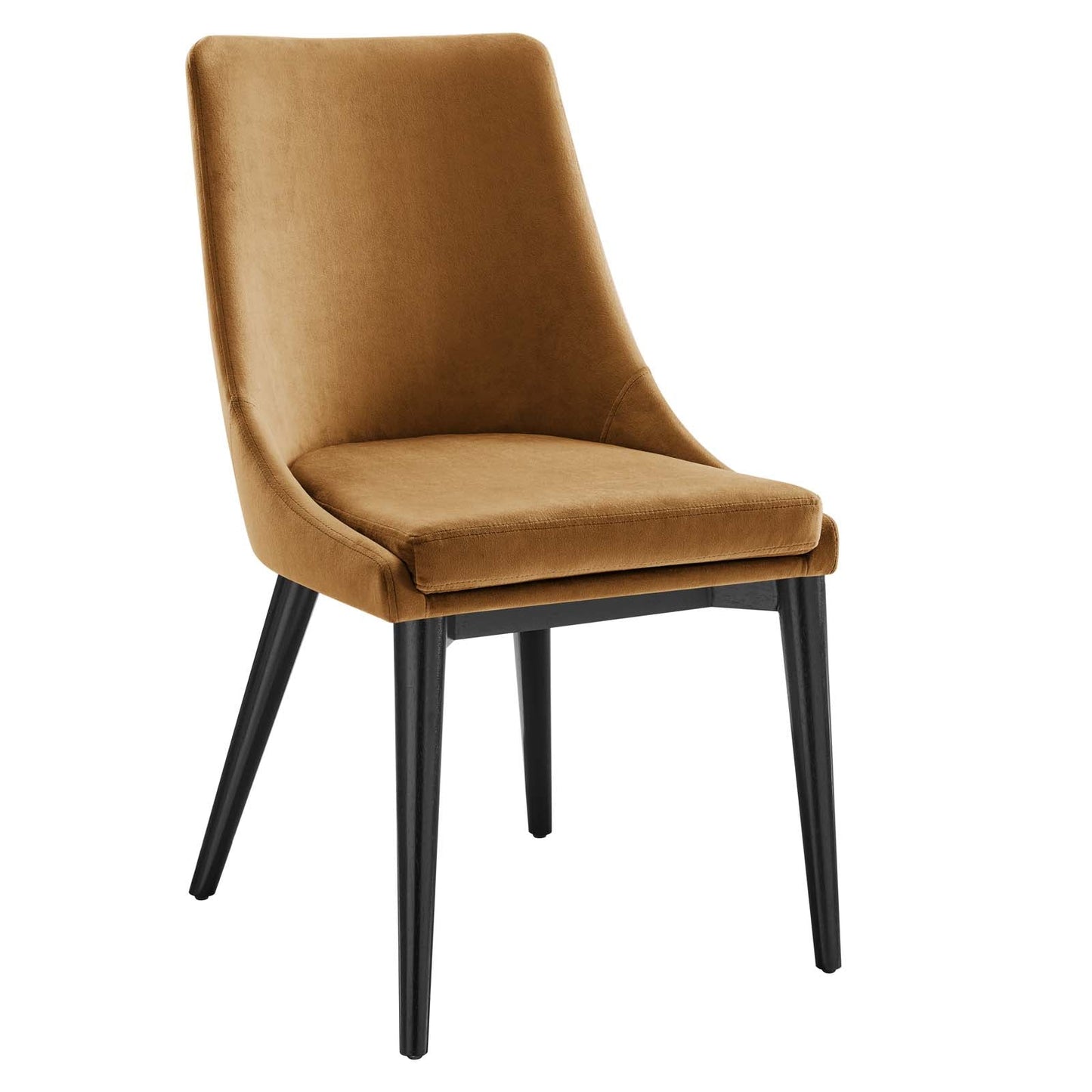 Viscount Performance Velvet Dining Chair Cognac EEI-5009-COG