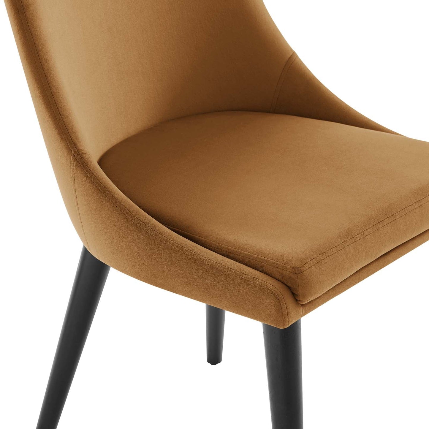 Viscount Performance Velvet Dining Chair Cognac EEI-5009-COG