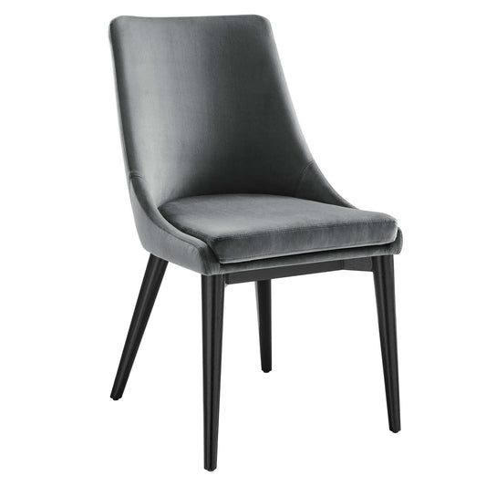 Viscount Performance Velvet Dining Chair Gray EEI-5009-GRY