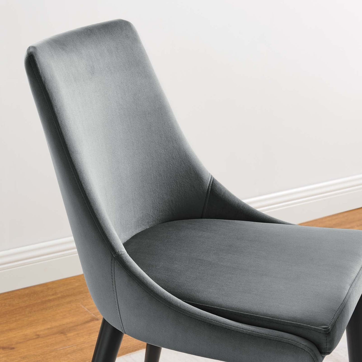 Viscount Performance Velvet Dining Chair Gray EEI-5009-GRY