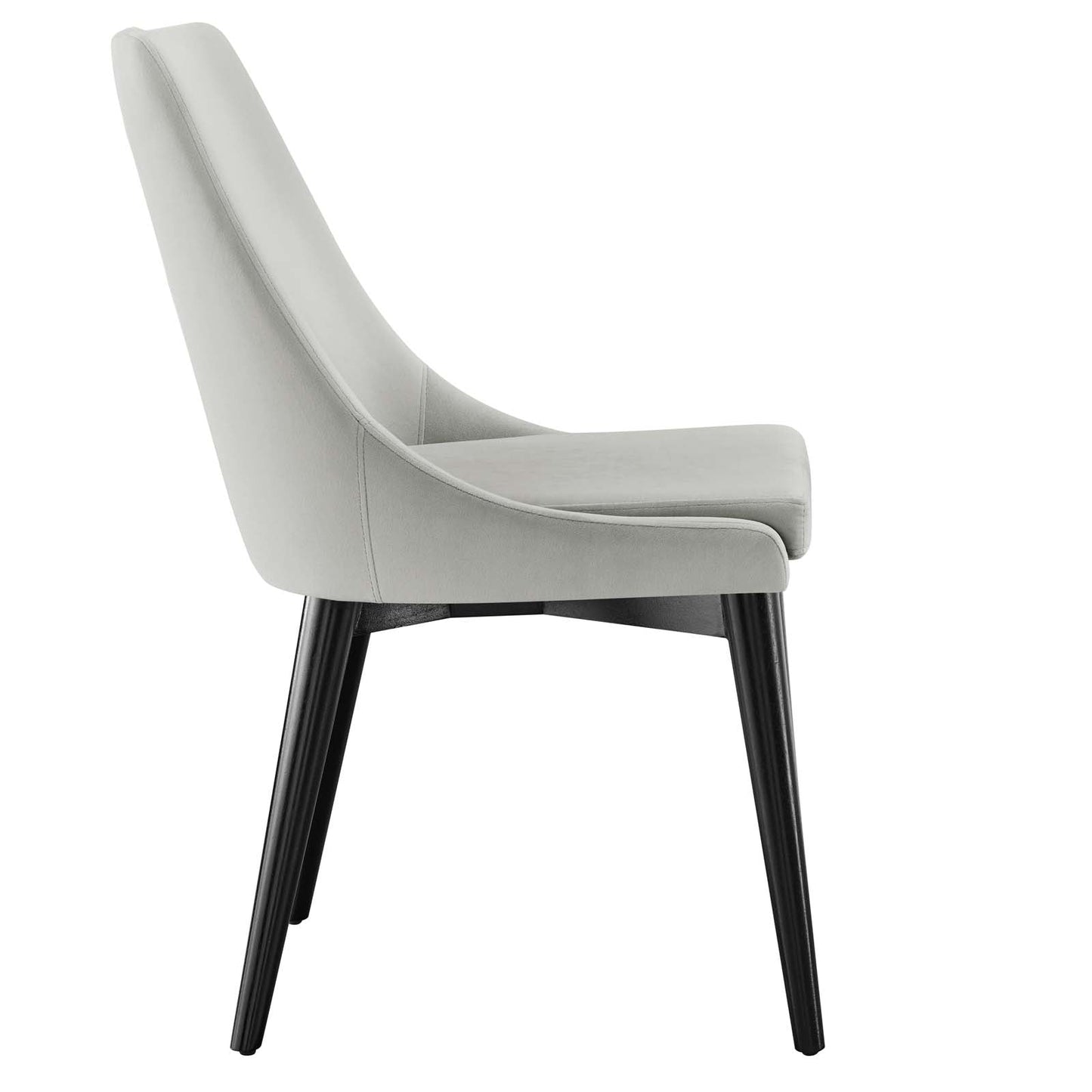 Viscount Performance Velvet Dining Chair Light Gray EEI-5009-LGR