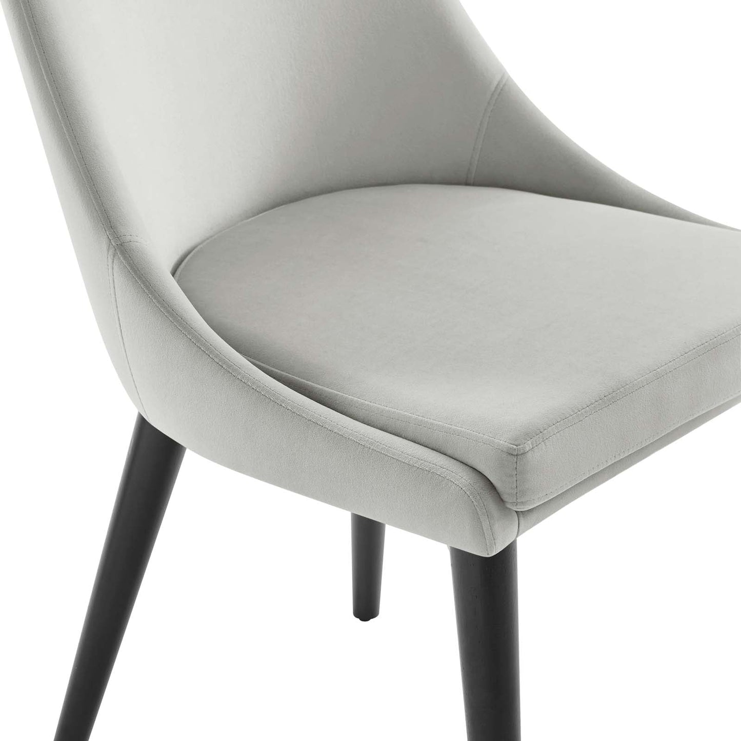 Viscount Performance Velvet Dining Chair Light Gray EEI-5009-LGR