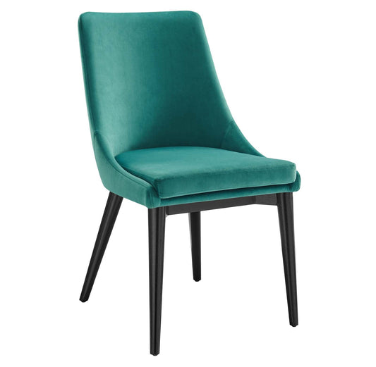 Viscount Performance Velvet Dining Chair Teal EEI-5009-TEA