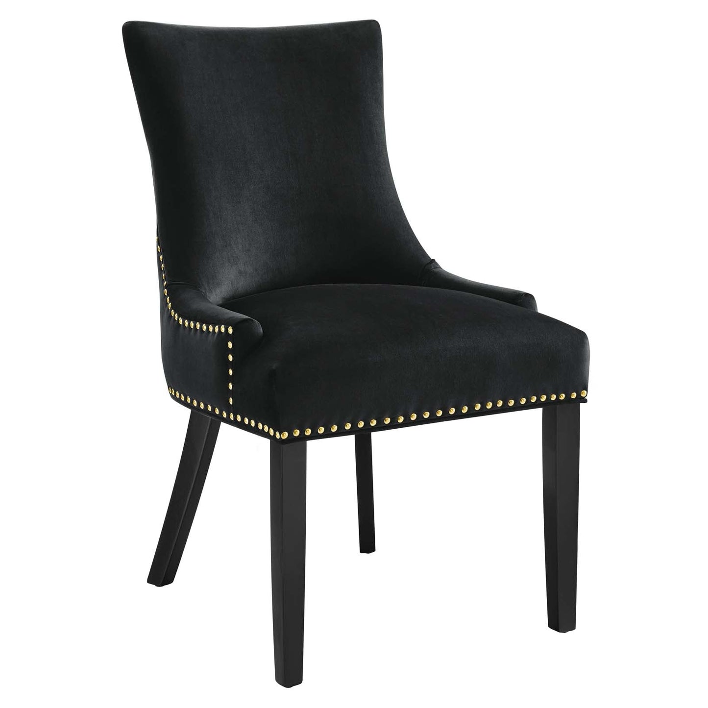 Marquis Performance Velvet Dining Chairs - Set of 2 Black EEI-5010-BLK