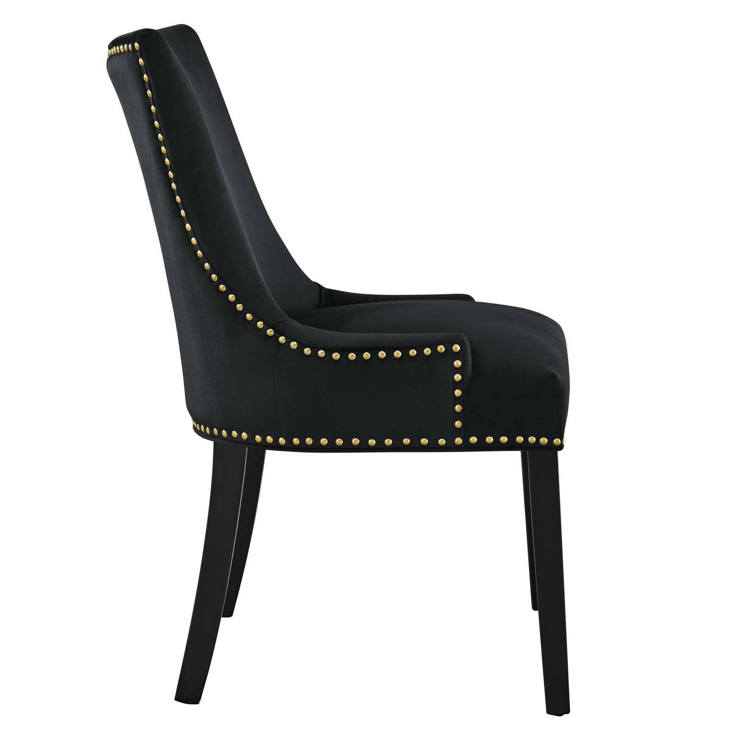 Marquis Performance Velvet Dining Chairs - Set of 2 Black EEI-5010-BLK