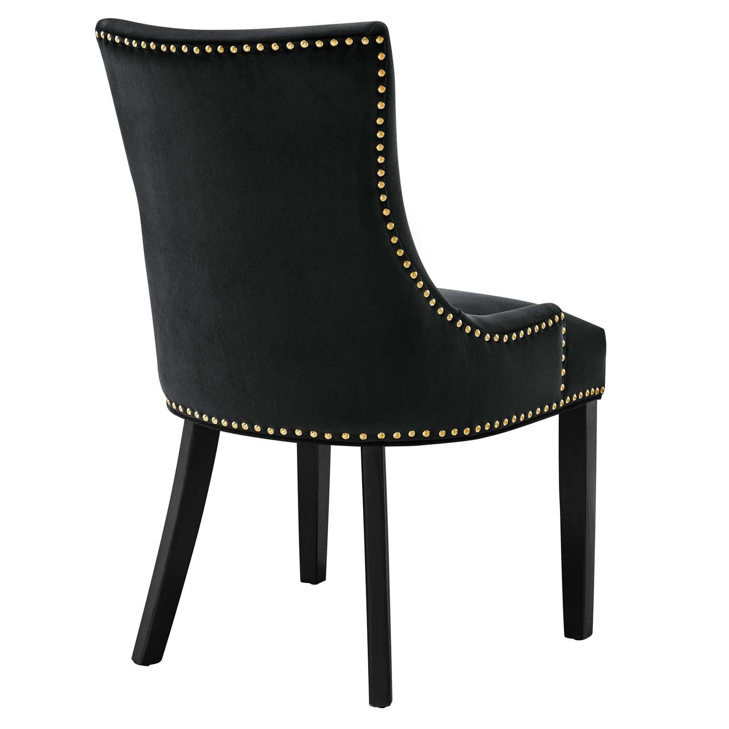 Marquis Performance Velvet Dining Chairs - Set of 2 Black EEI-5010-BLK