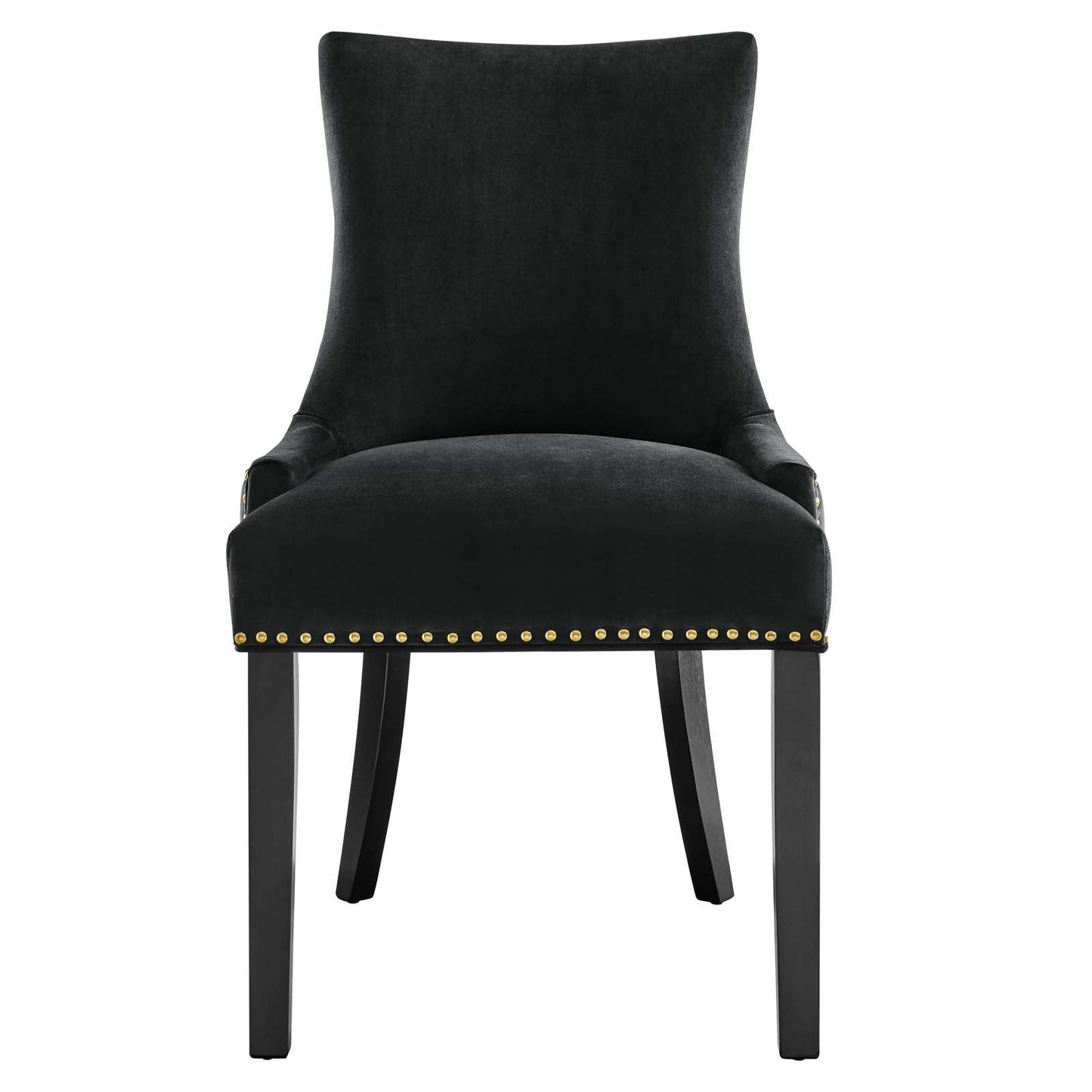 Marquis Performance Velvet Dining Chairs - Set of 2 Black EEI-5010-BLK