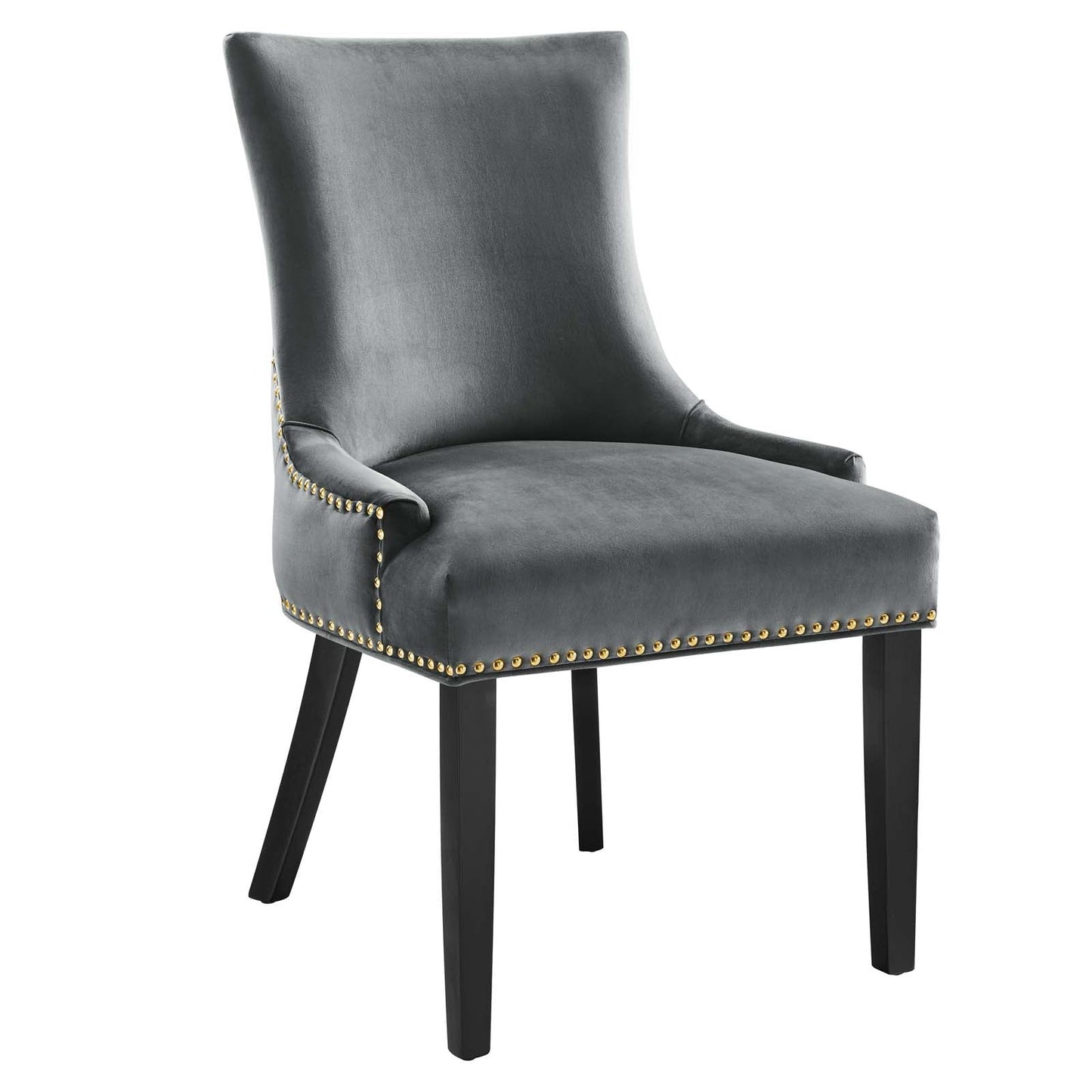 Marquis Performance Velvet Dining Chairs - Set of 2 Gray EEI-5010-GRY