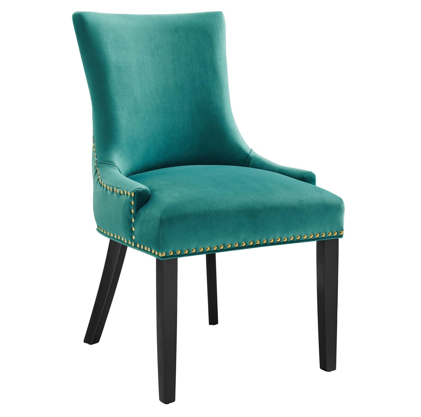 Marquis Performance Velvet Dining Chairs - Set of 2 Teal EEI-5010-TEA