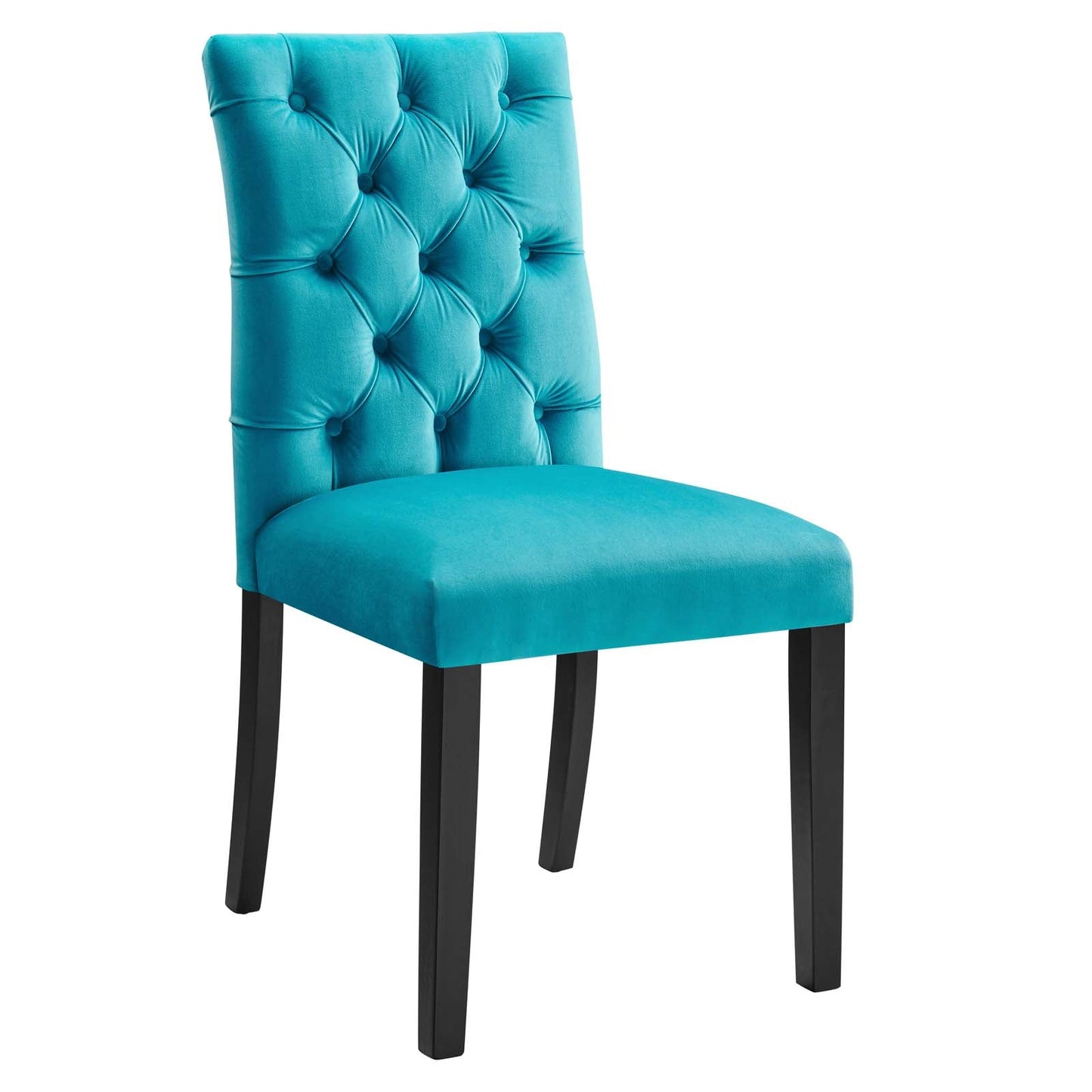 Duchess Performance Velvet Dining Chairs - Set of 2 Blue EEI-5011-BLU