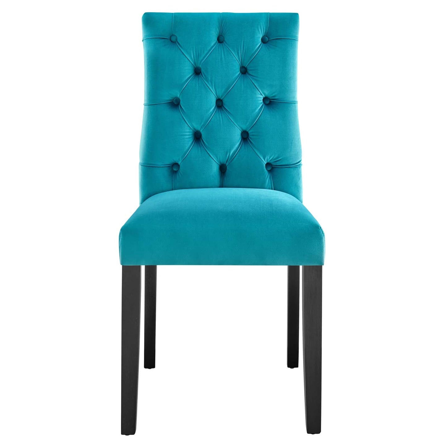 Duchess Performance Velvet Dining Chairs - Set of 2 Blue EEI-5011-BLU