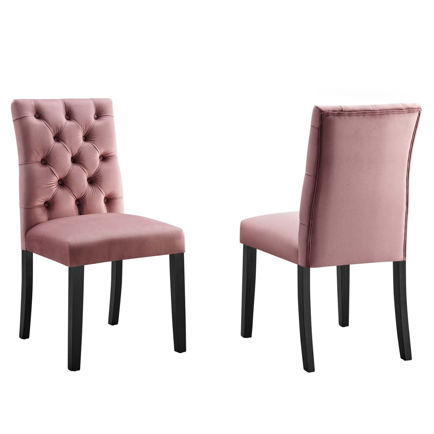 Duchess Performance Velvet Dining Chairs - Set of 2 Dusty Rose EEI-5011-DUS