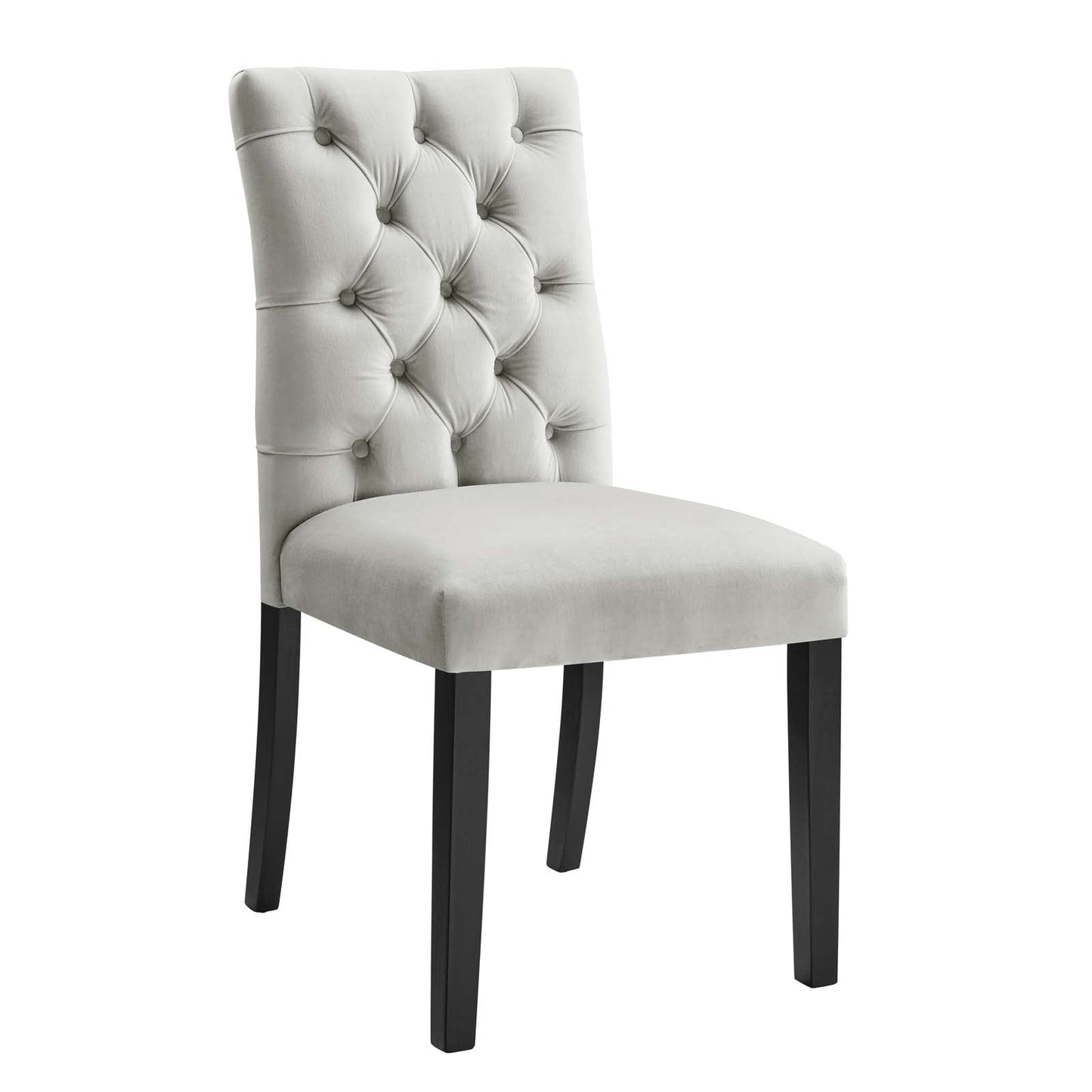 Duchess Performance Velvet Dining Chairs - Set of 2 Light Gray EEI-5011-LGR