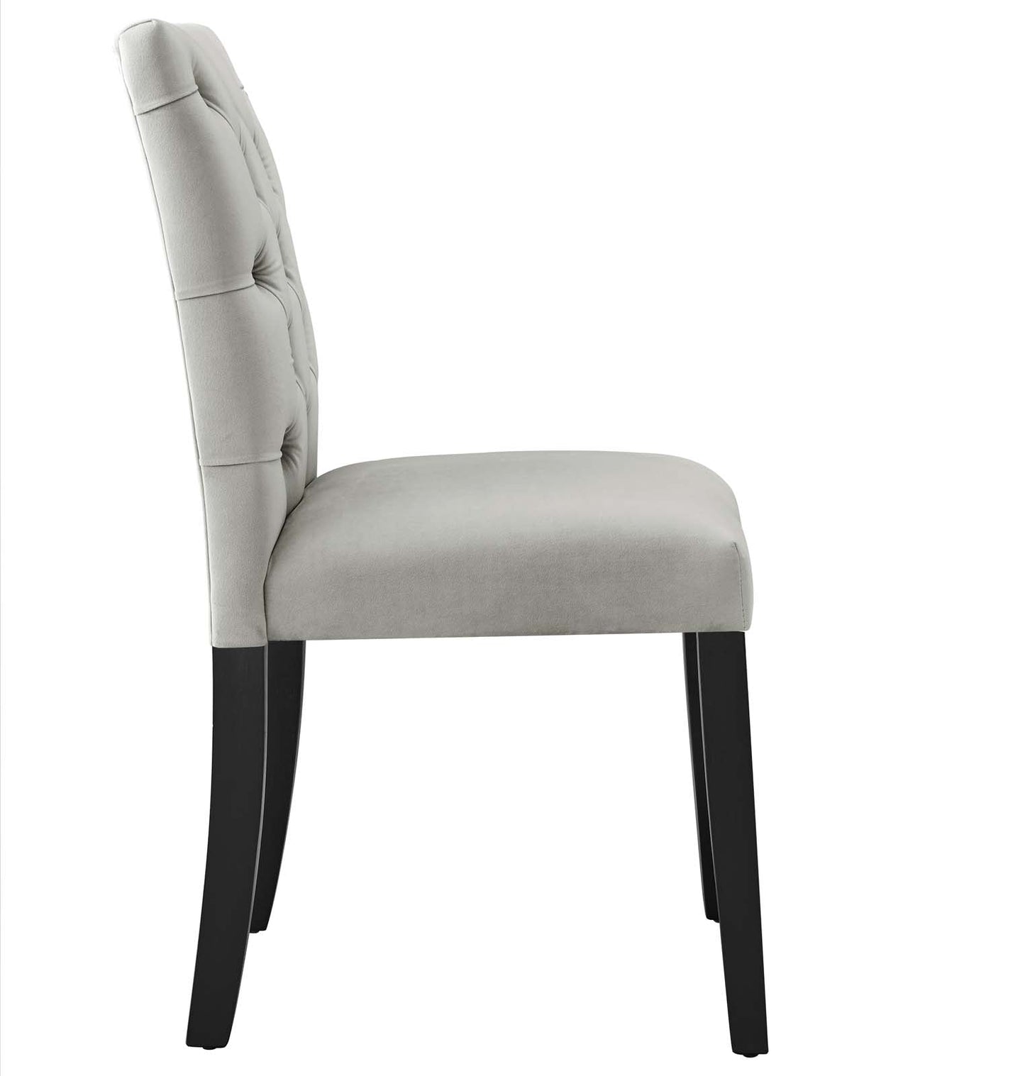 Duchess Performance Velvet Dining Chairs - Set of 2 Light Gray EEI-5011-LGR