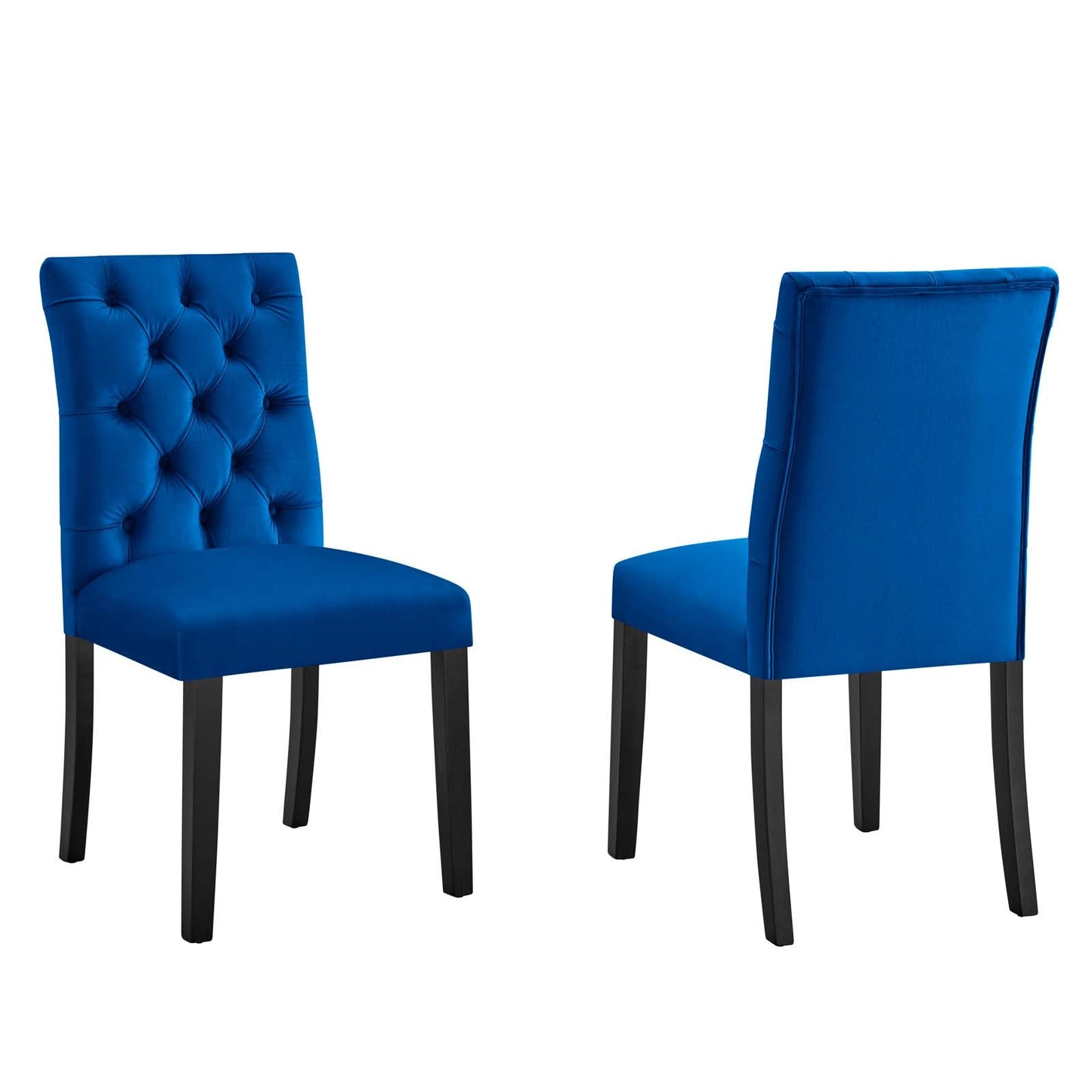 Duchess Performance Velvet Dining Chairs - Set of 2 Navy EEI-5011-NAV