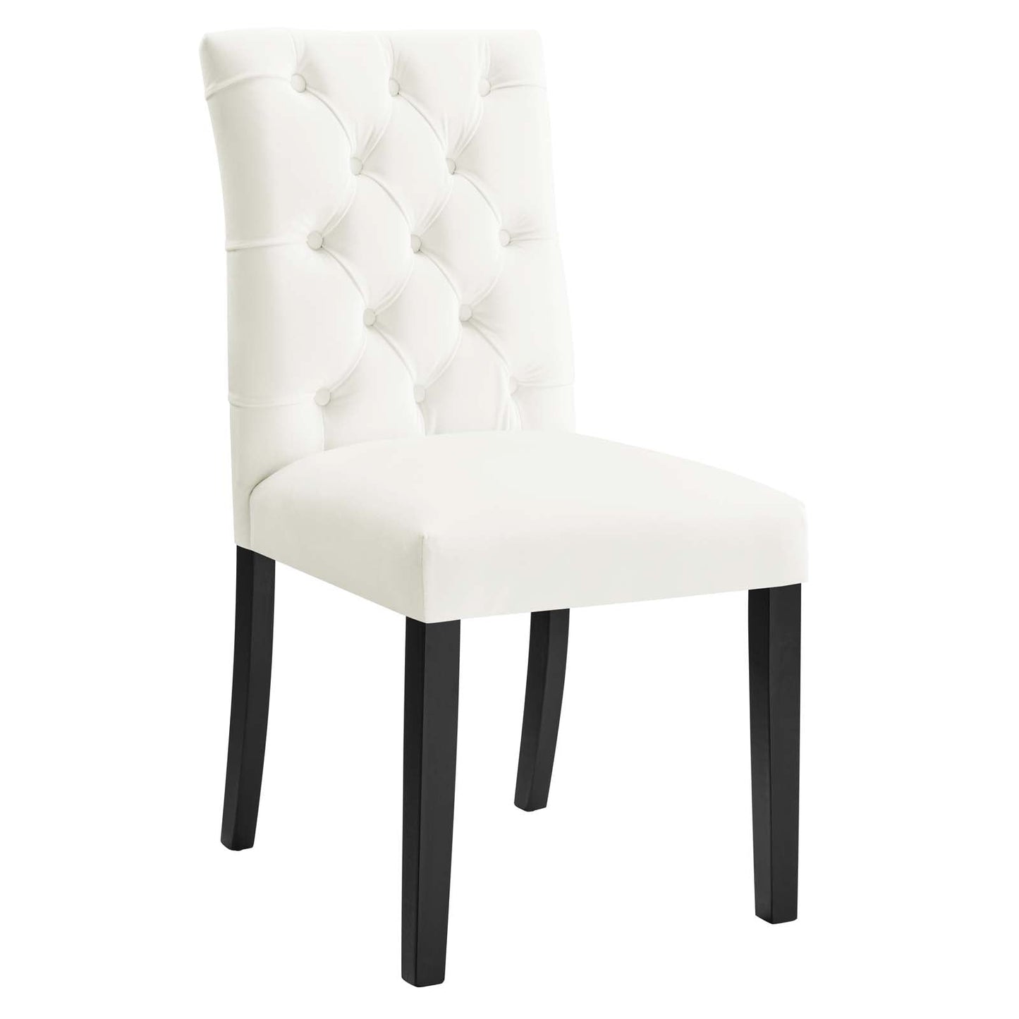 Duchess Performance Velvet Dining Chairs - Set of 2 White EEI-5011-WHI