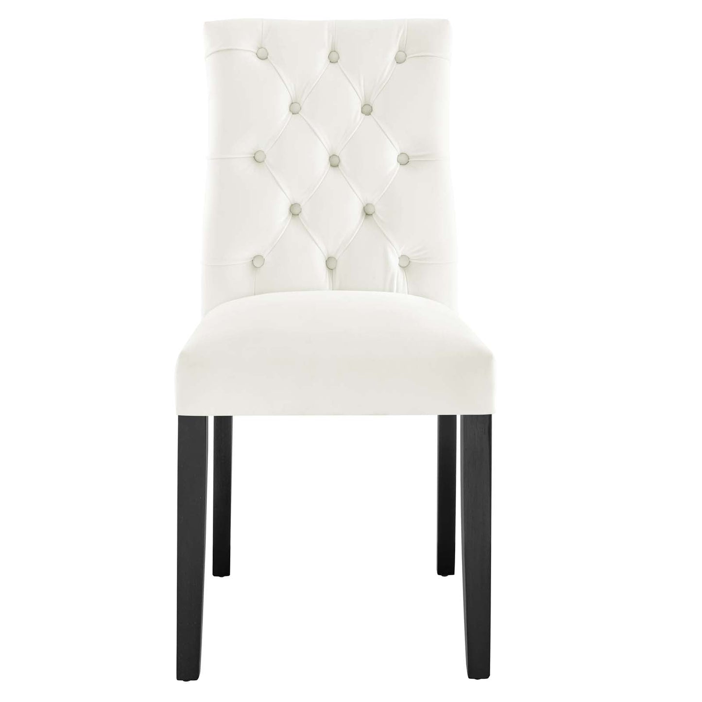 Duchess Performance Velvet Dining Chairs - Set of 2 White EEI-5011-WHI