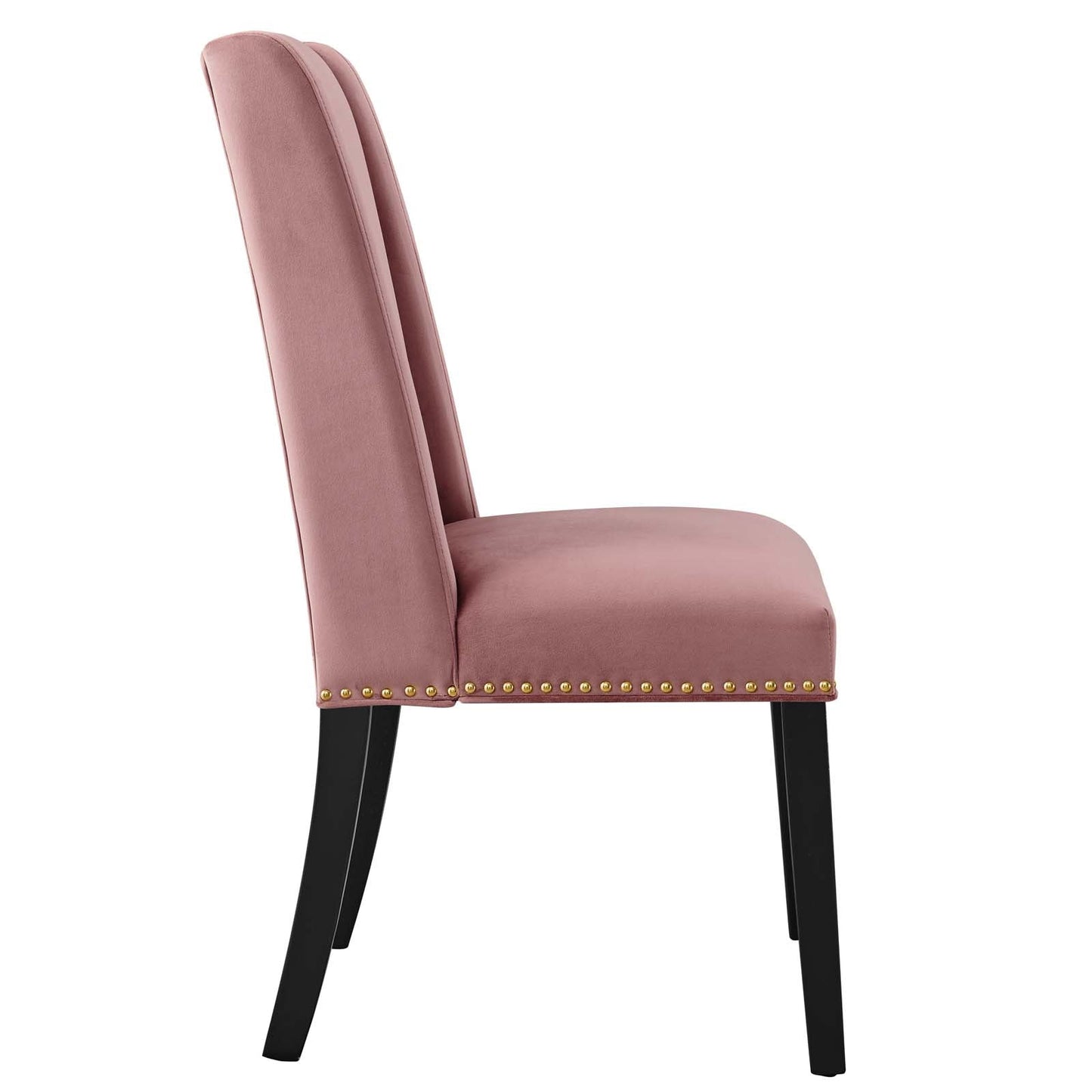 Baron Performance Velvet Dining Chairs - Set of 2 Dusty Rose EEI-5012-DUS