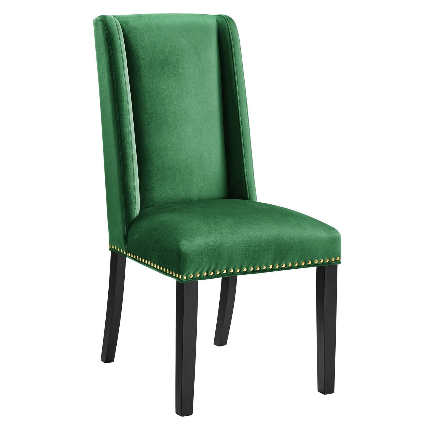 Baron Performance Velvet Dining Chairs - Set of 2 Emerald EEI-5012-EME