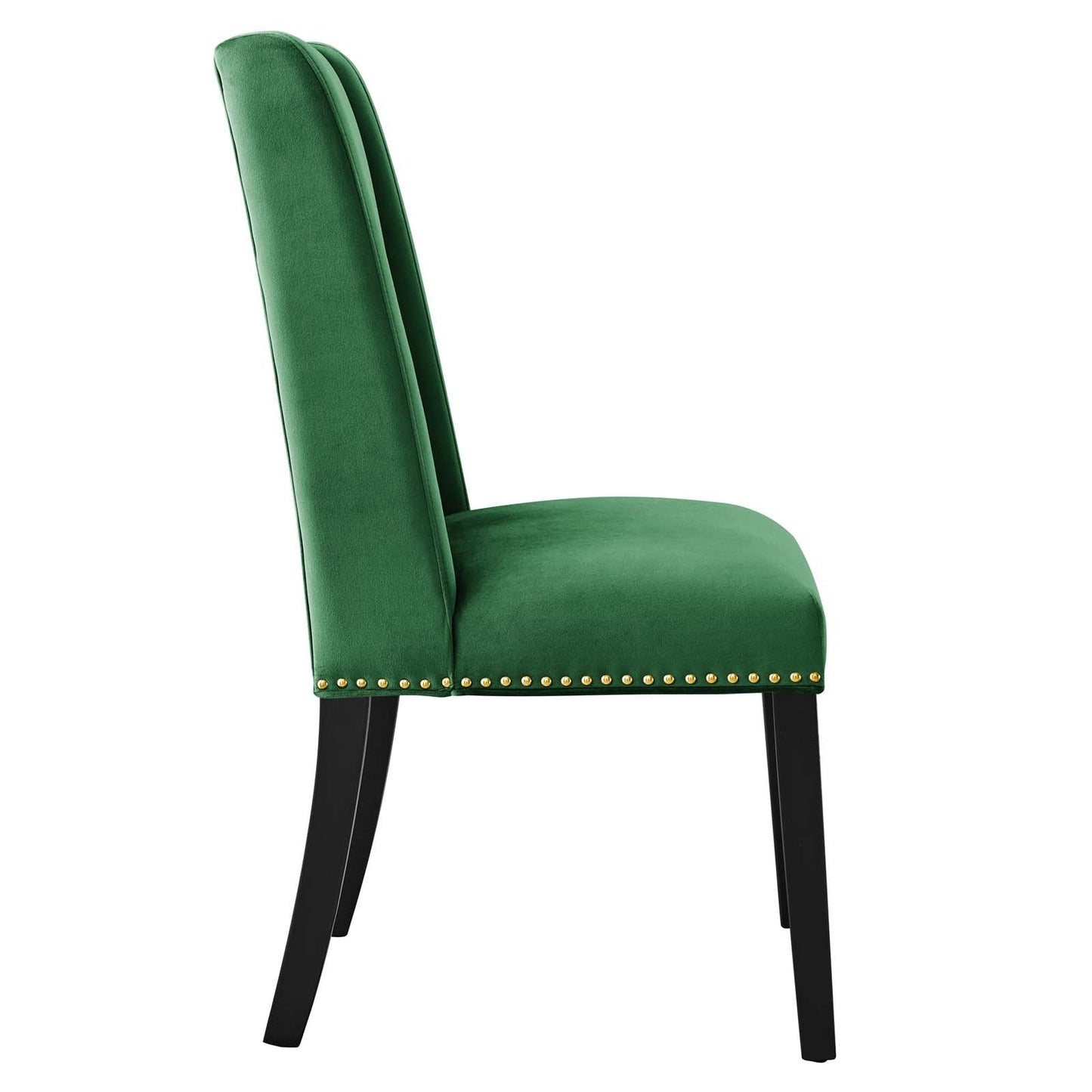 Baron Performance Velvet Dining Chairs - Set of 2 Emerald EEI-5012-EME