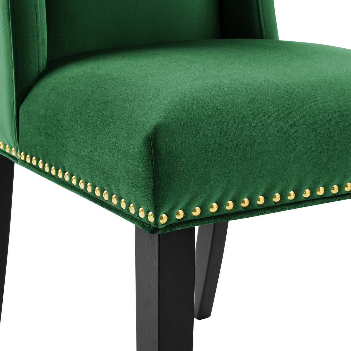 Baron Performance Velvet Dining Chairs - Set of 2 Emerald EEI-5012-EME