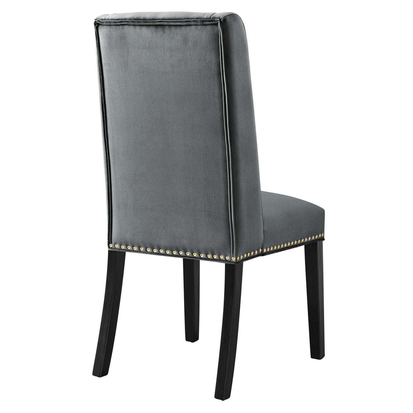 Baron Performance Velvet Dining Chairs - Set of 2 Gray EEI-5012-GRY