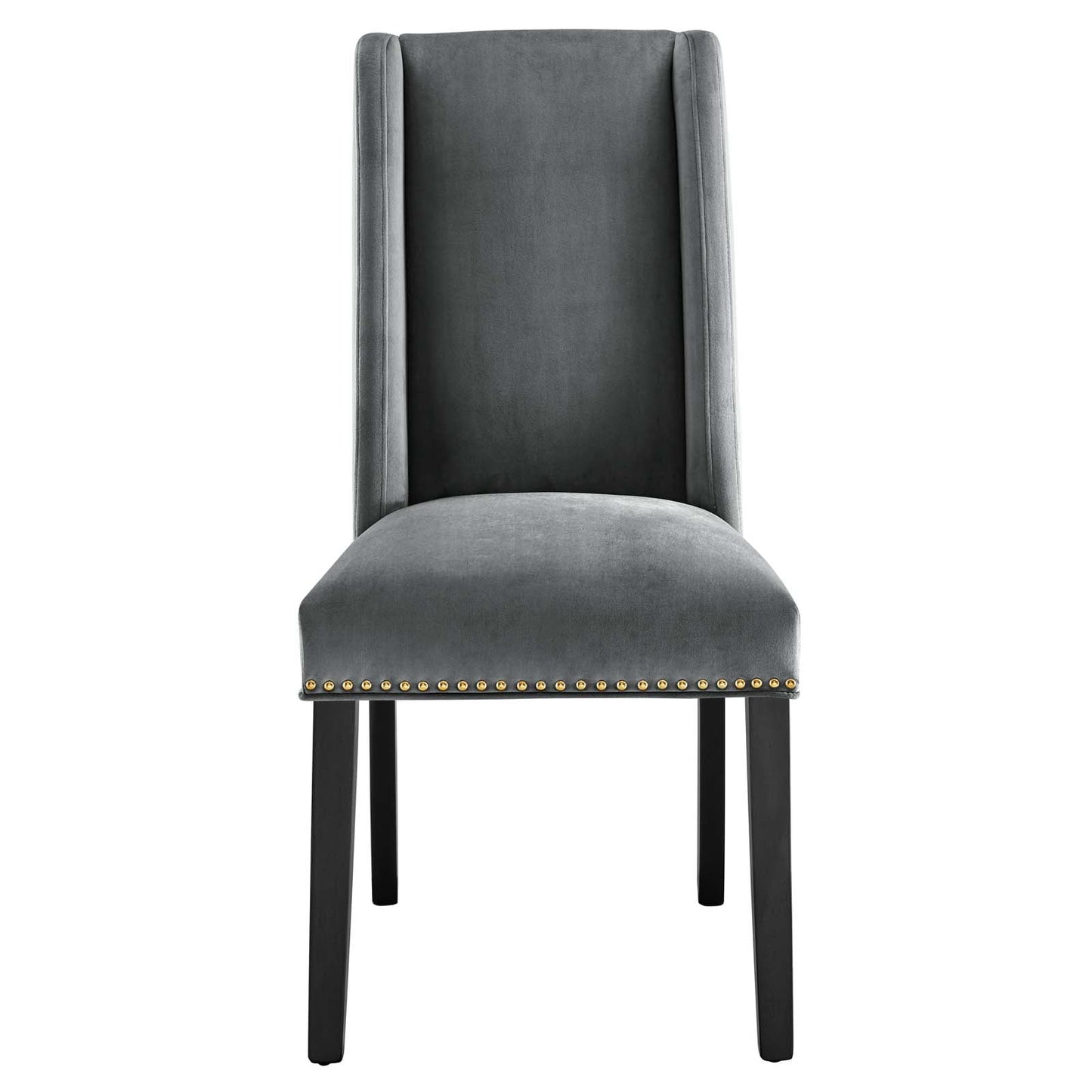 Baron Performance Velvet Dining Chairs - Set of 2 Gray EEI-5012-GRY