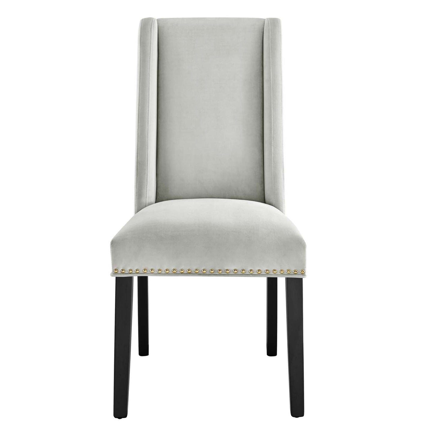 Baron Performance Velvet Dining Chairs - Set of 2 Light Gray EEI-5012-LGR