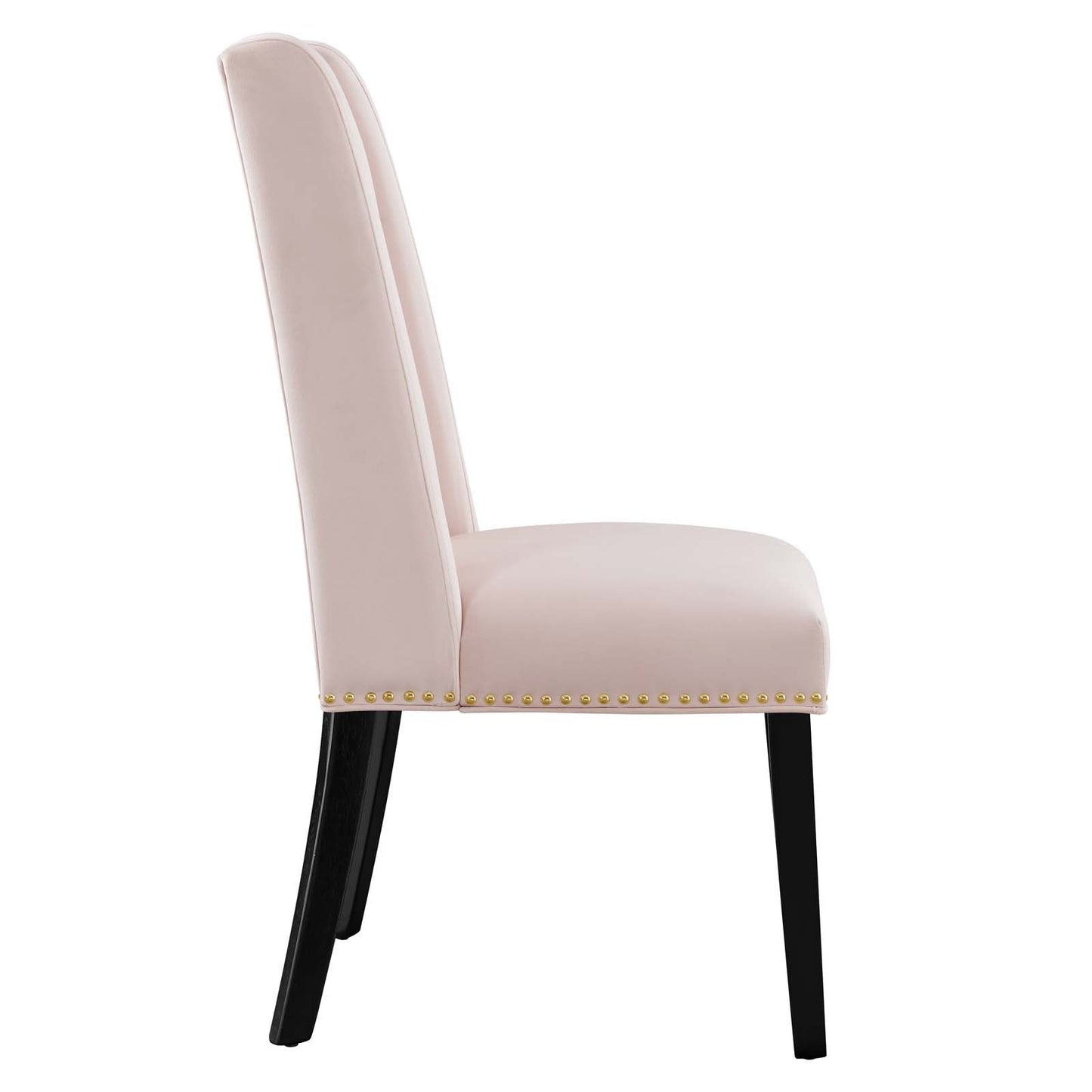 Baron Performance Velvet Dining Chairs - Set of 2 Pink EEI-5012-PNK