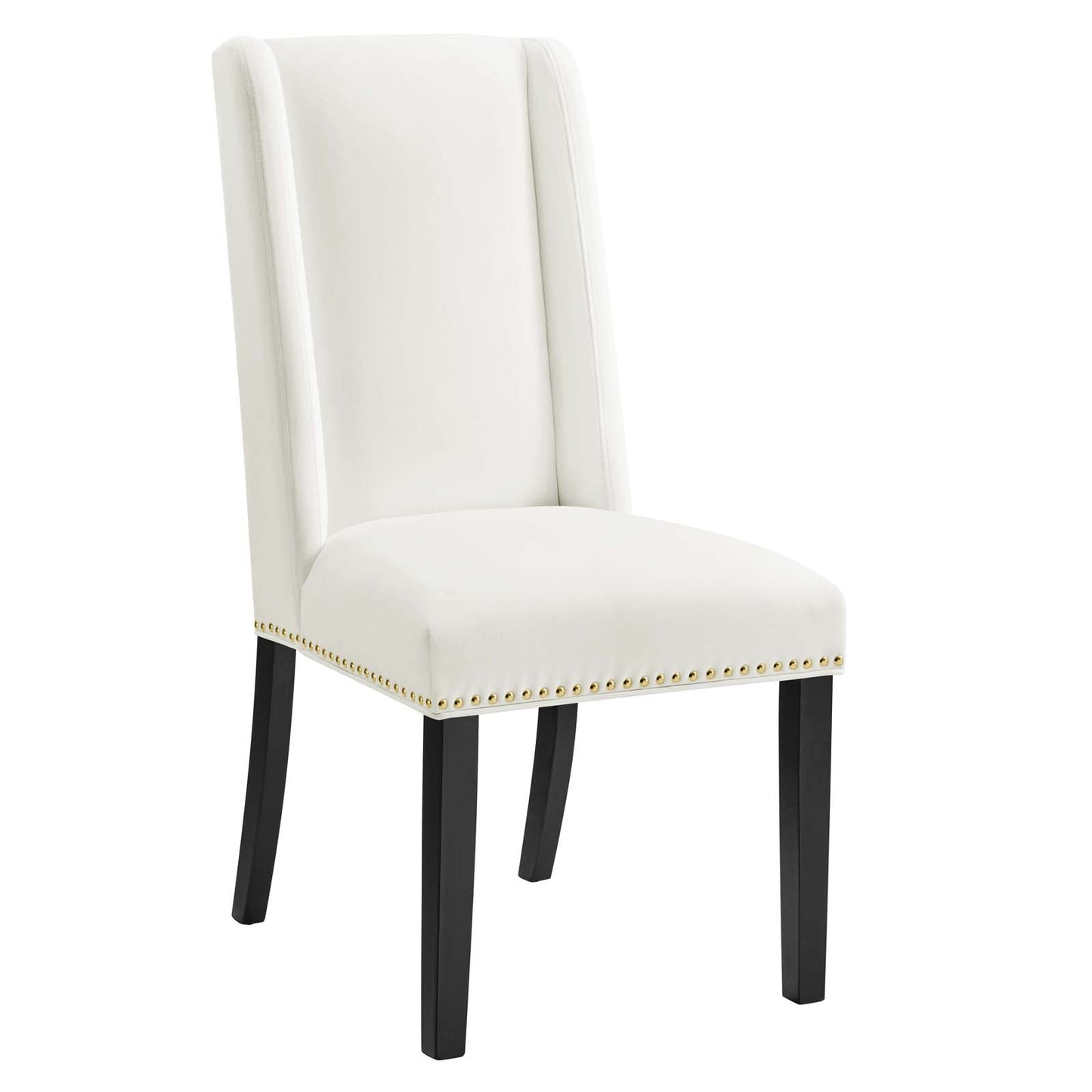 Baron Performance Velvet Dining Chairs - Set of 2 White EEI-5012-WHI