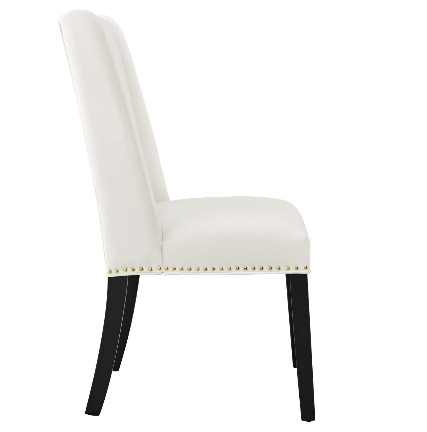 Baron Performance Velvet Dining Chairs - Set of 2 White EEI-5012-WHI