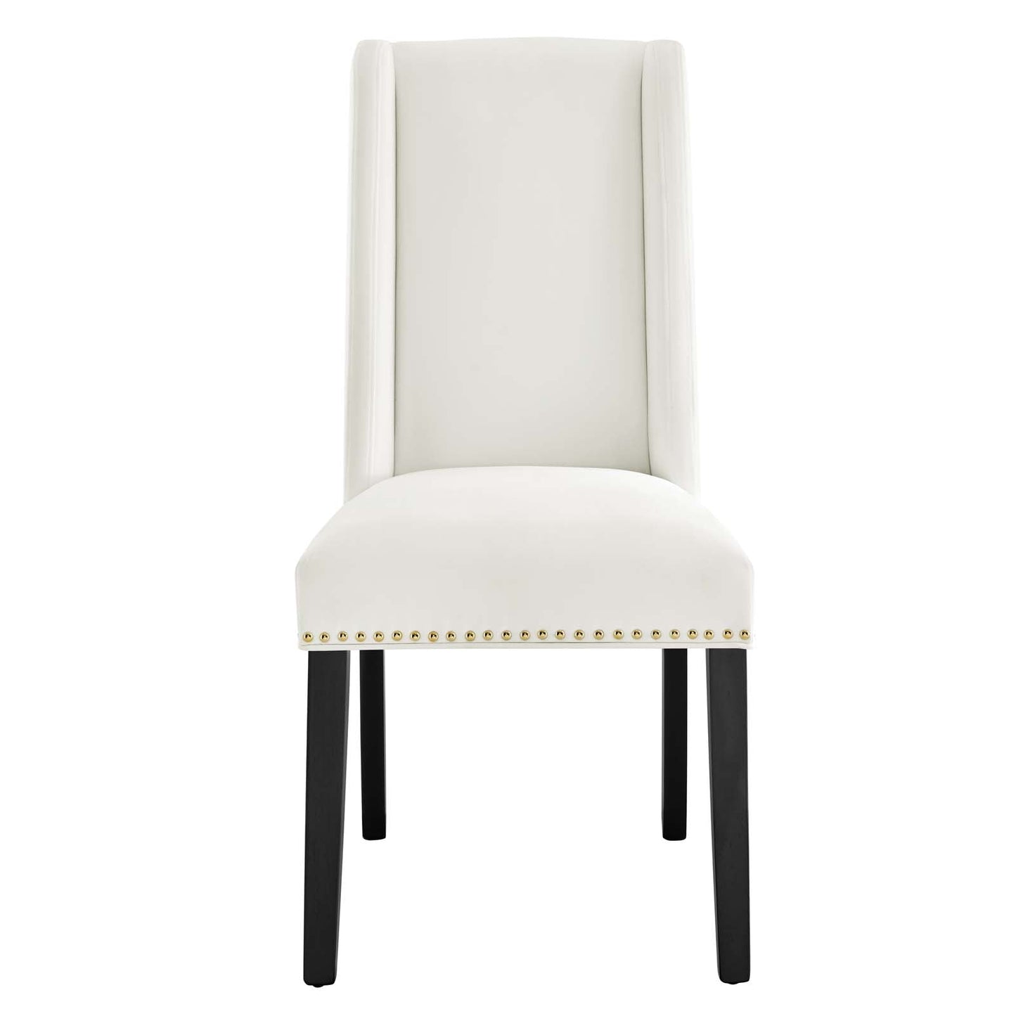 Baron Performance Velvet Dining Chairs - Set of 2 White EEI-5012-WHI