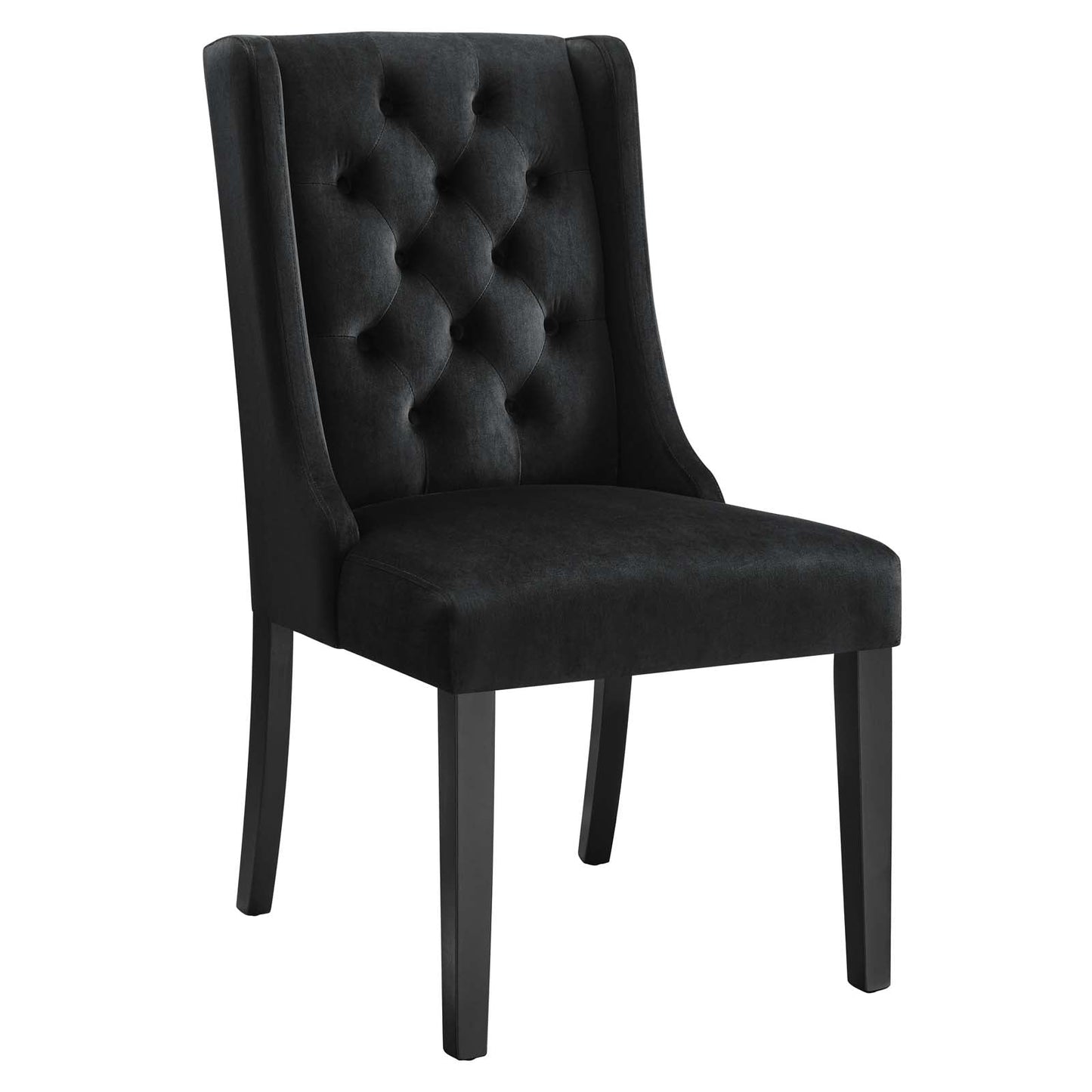 Baronet Performance Velvet Dining Chairs - Set of 2 Black EEI-5013-BLK