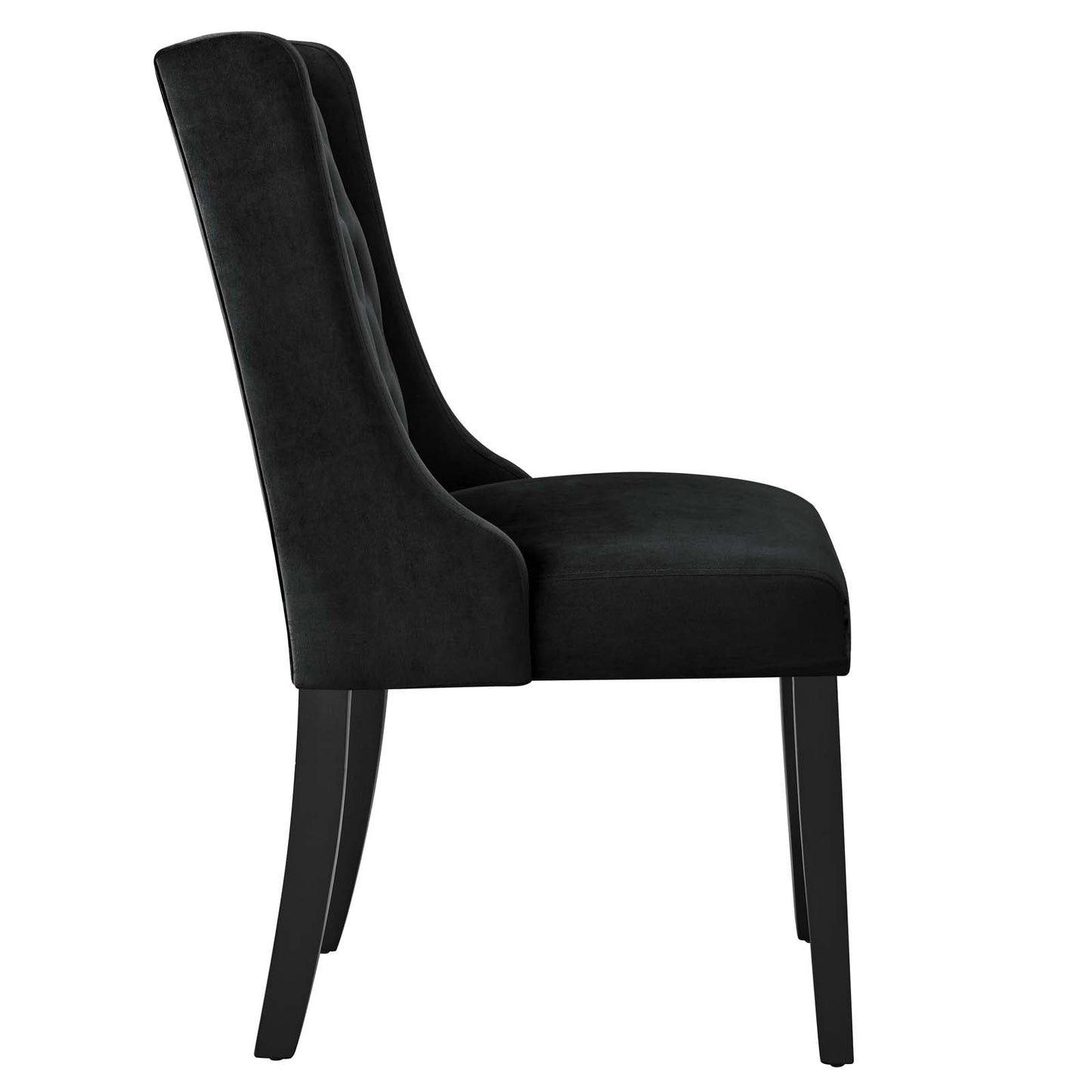 Baronet Performance Velvet Dining Chairs - Set of 2 Black EEI-5013-BLK