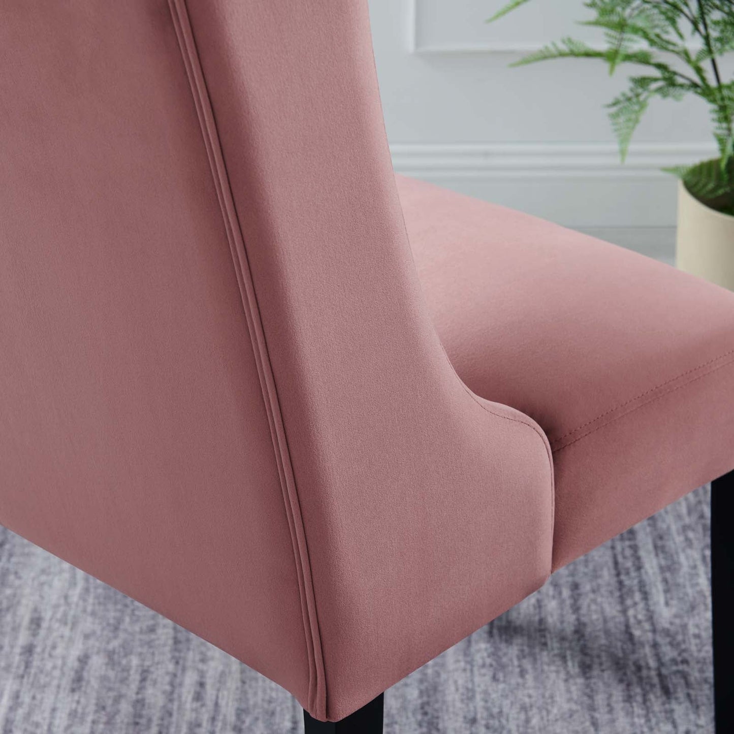 Baronet Performance Velvet Dining Chairs - Set of 2 Dusty Rose EEI-5013-DUS