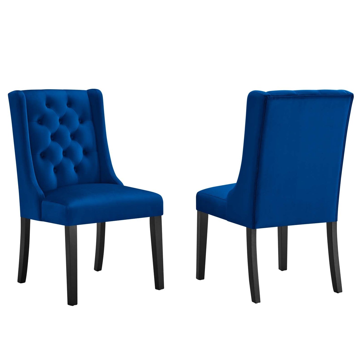 Baronet Performance Velvet Dining Chairs - Set of 2 Navy EEI-5013-NAV