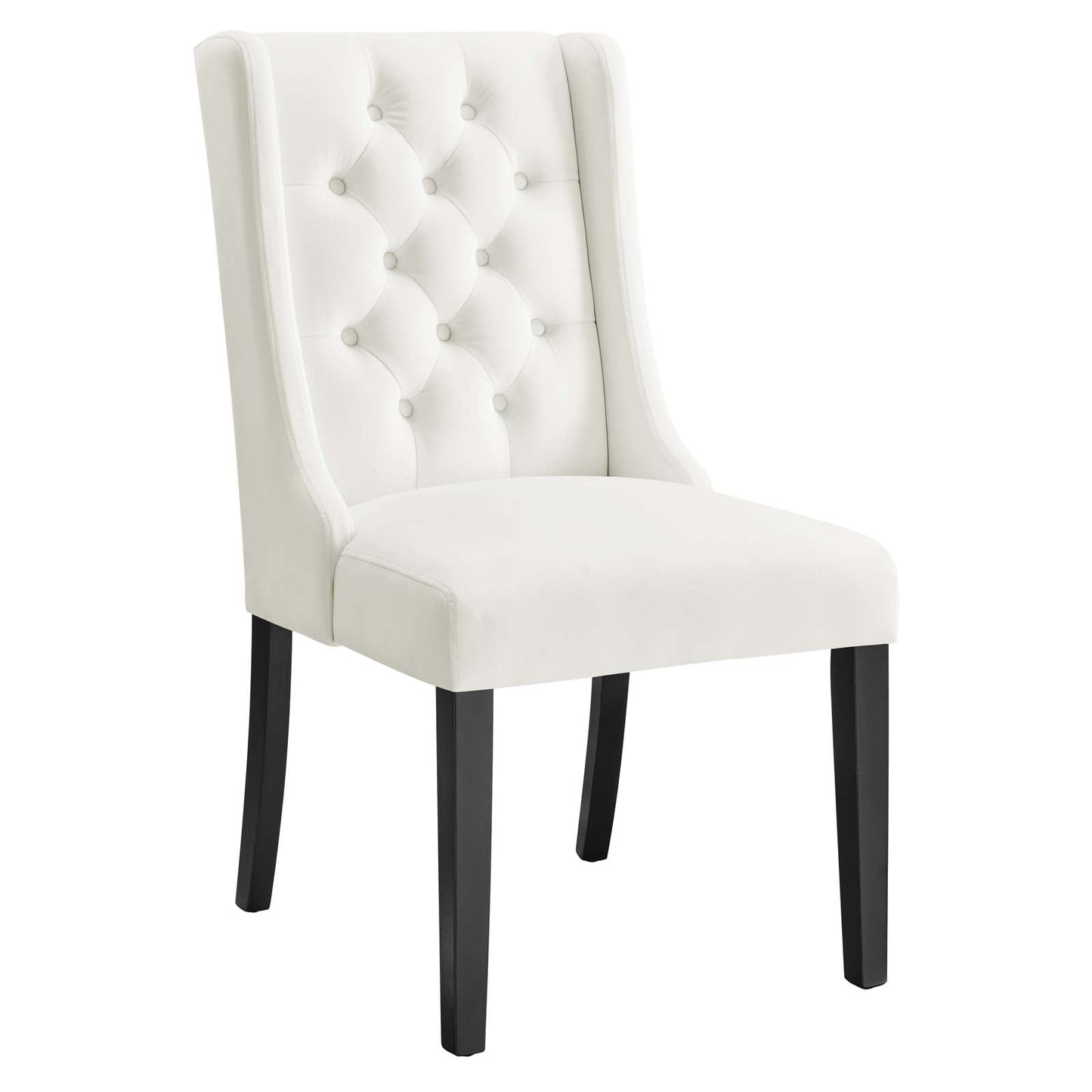 Baronet Performance Velvet Dining Chairs - Set of 2 White EEI-5013-WHI