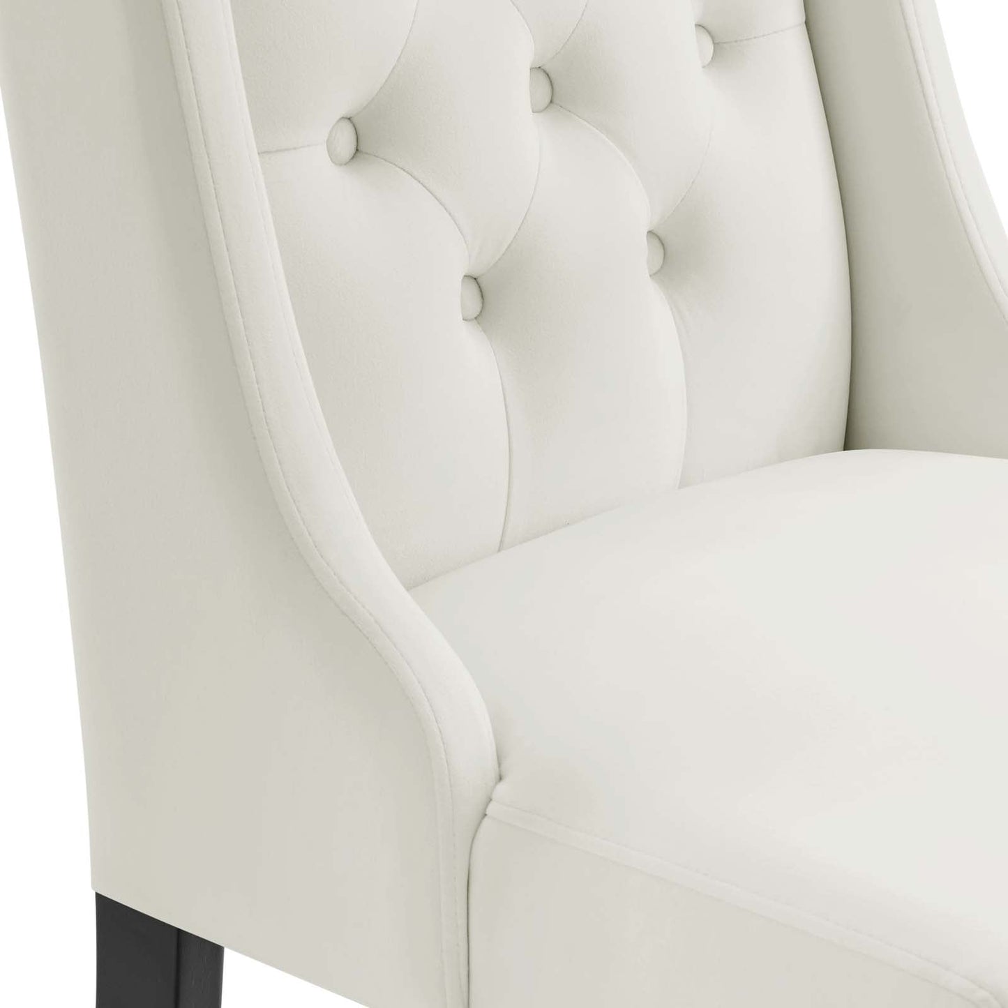 Baronet Performance Velvet Dining Chairs - Set of 2 White EEI-5013-WHI