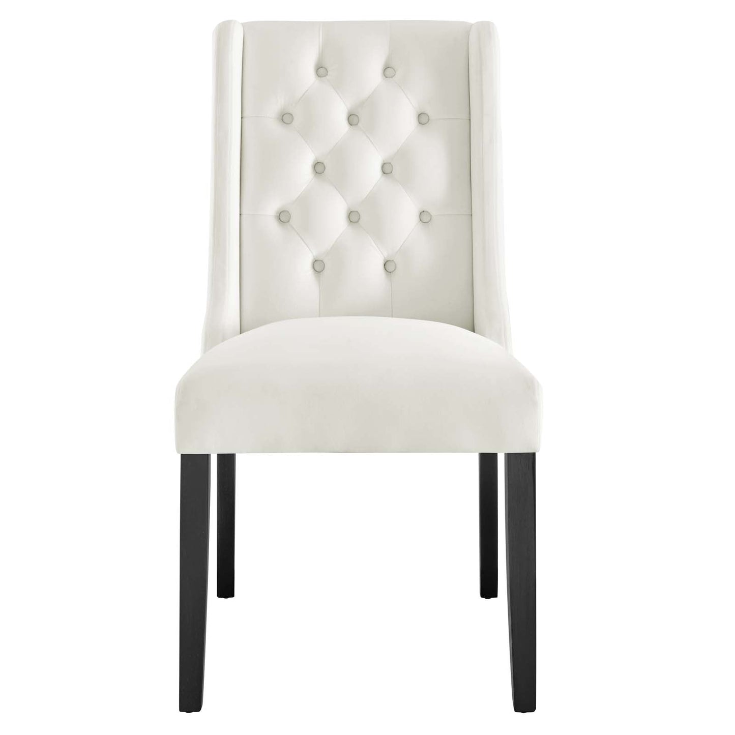 Baronet Performance Velvet Dining Chairs - Set of 2 White EEI-5013-WHI