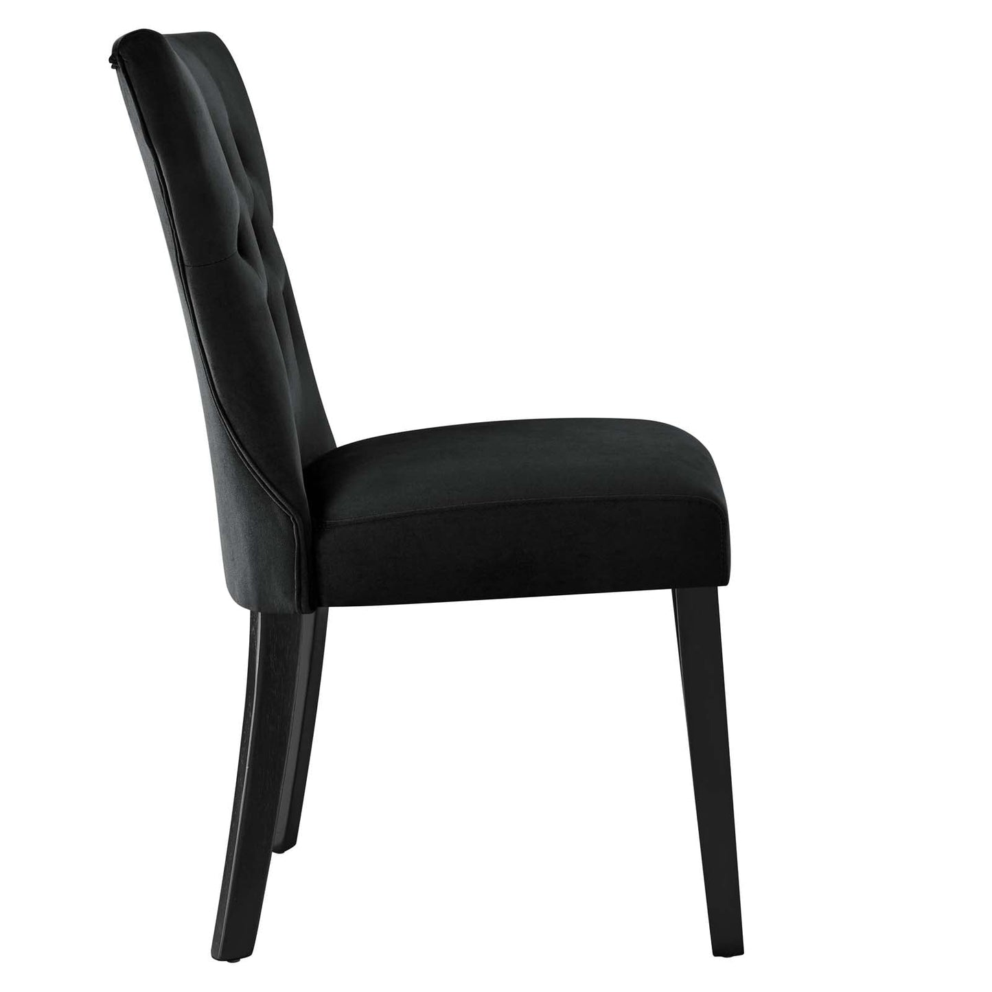 Silhouette Performance Velvet Dining Chairs - Set of 2 Black EEI-5014-BLK