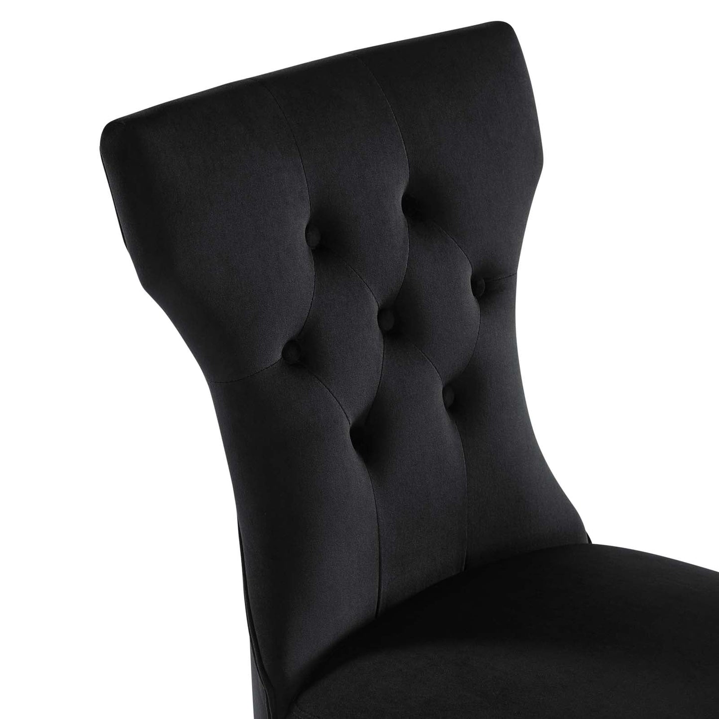 Silhouette Performance Velvet Dining Chairs - Set of 2 Black EEI-5014-BLK