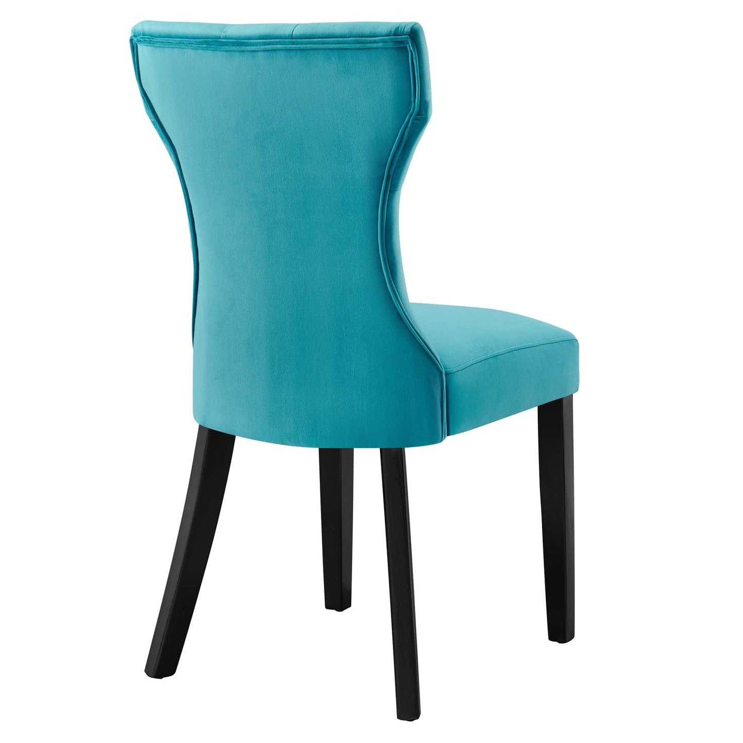 Silhouette Performance Velvet Dining Chairs - Set of 2 Blue EEI-5014-BLU