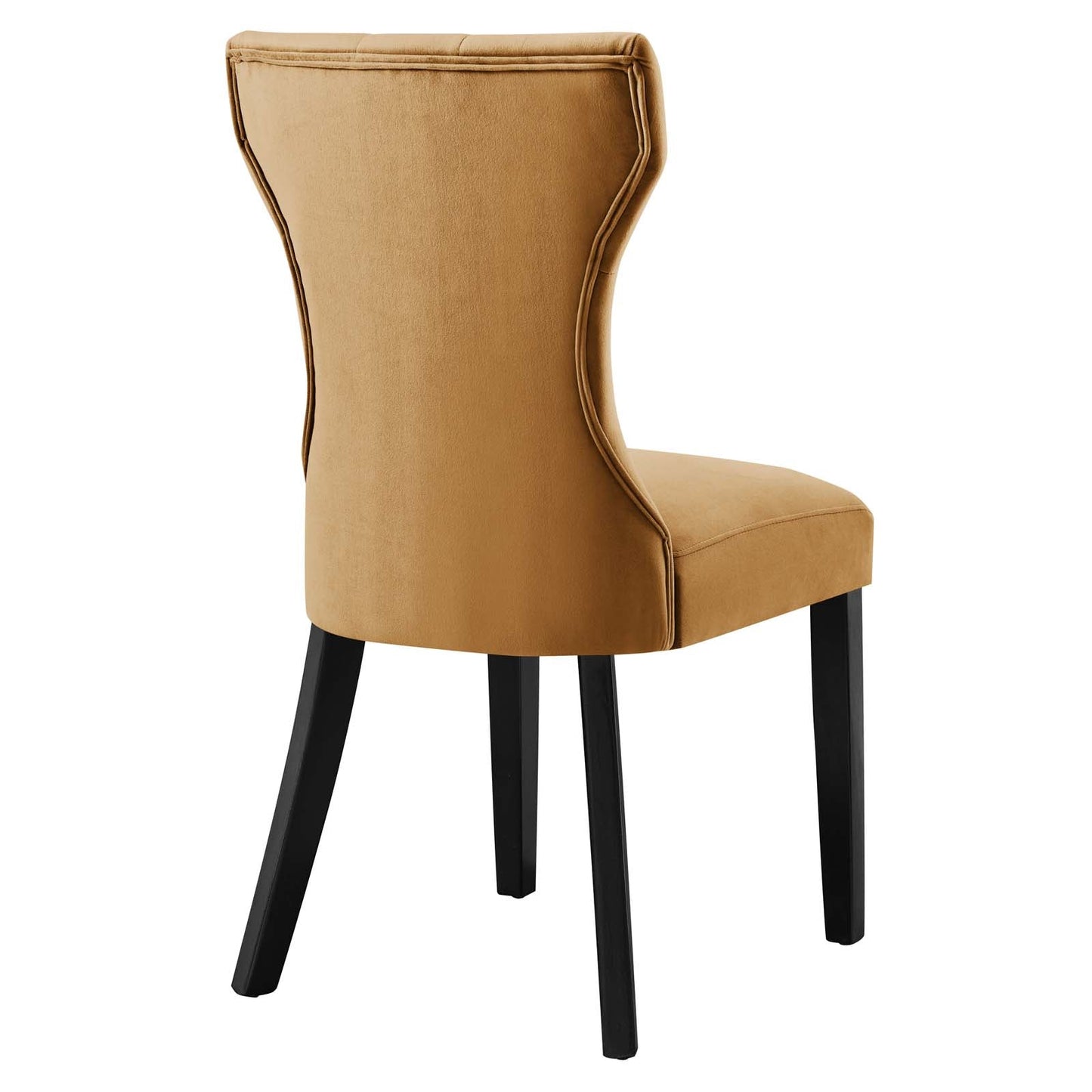 Silhouette Performance Velvet Dining Chairs - Set of 2 Cognac EEI-5014-COG