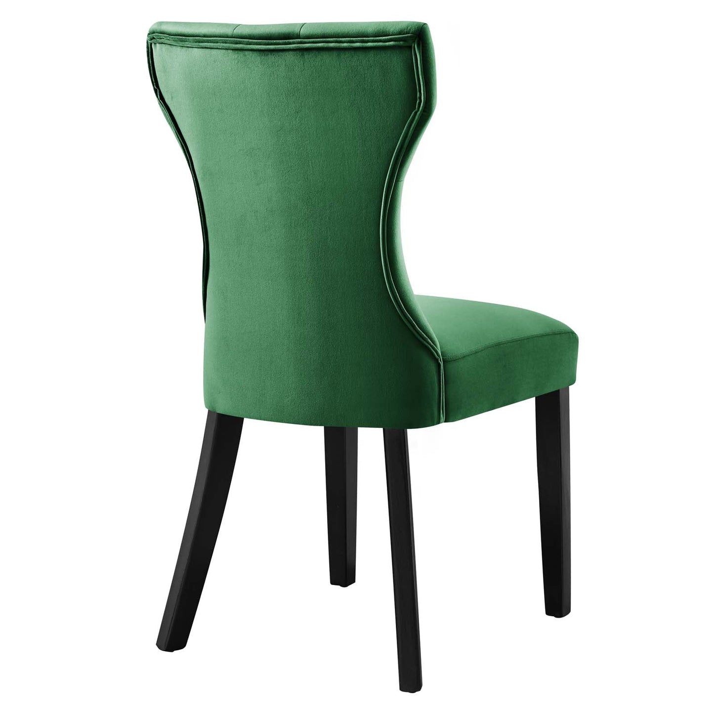 Silhouette Performance Velvet Dining Chairs - Set of 2 Emerald EEI-5014-EME