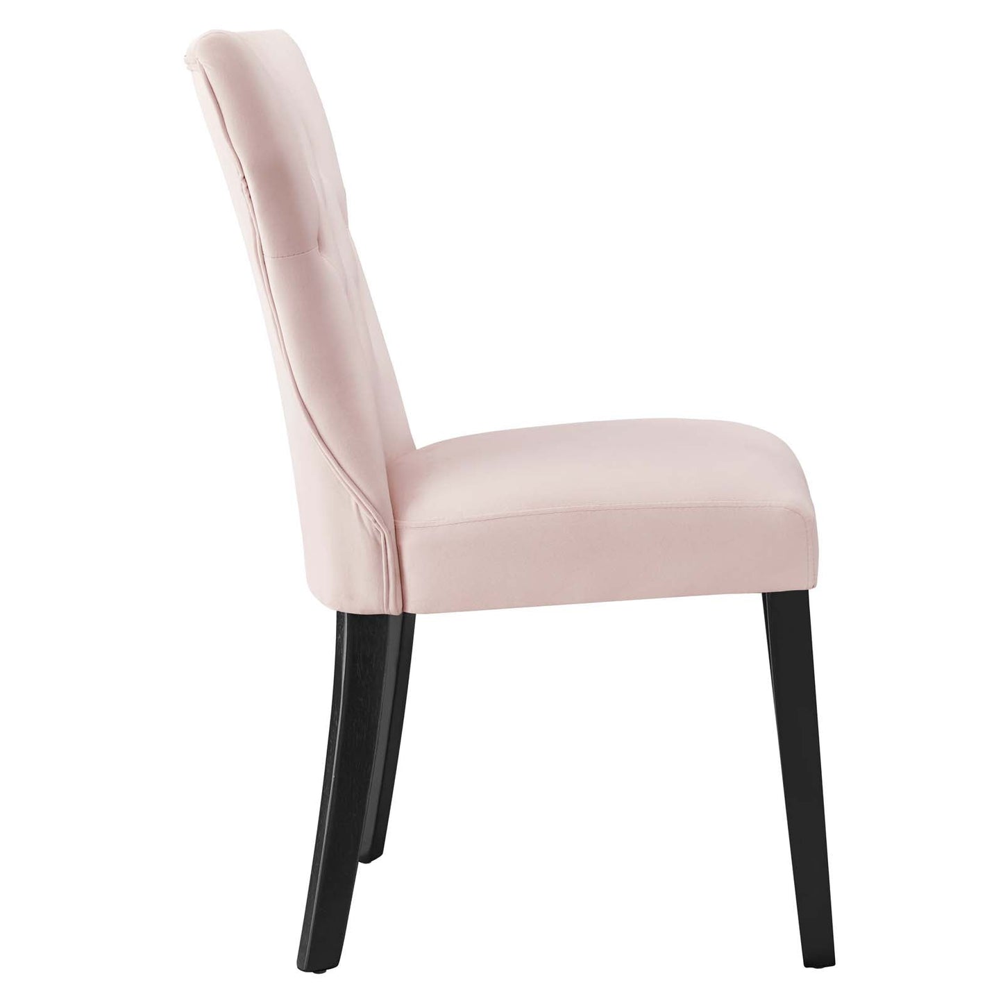 Silhouette Performance Velvet Dining Chairs - Set of 2 Pink EEI-5014-PNK