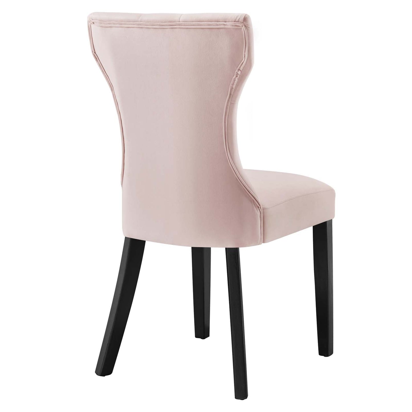 Silhouette Performance Velvet Dining Chairs - Set of 2 Pink EEI-5014-PNK