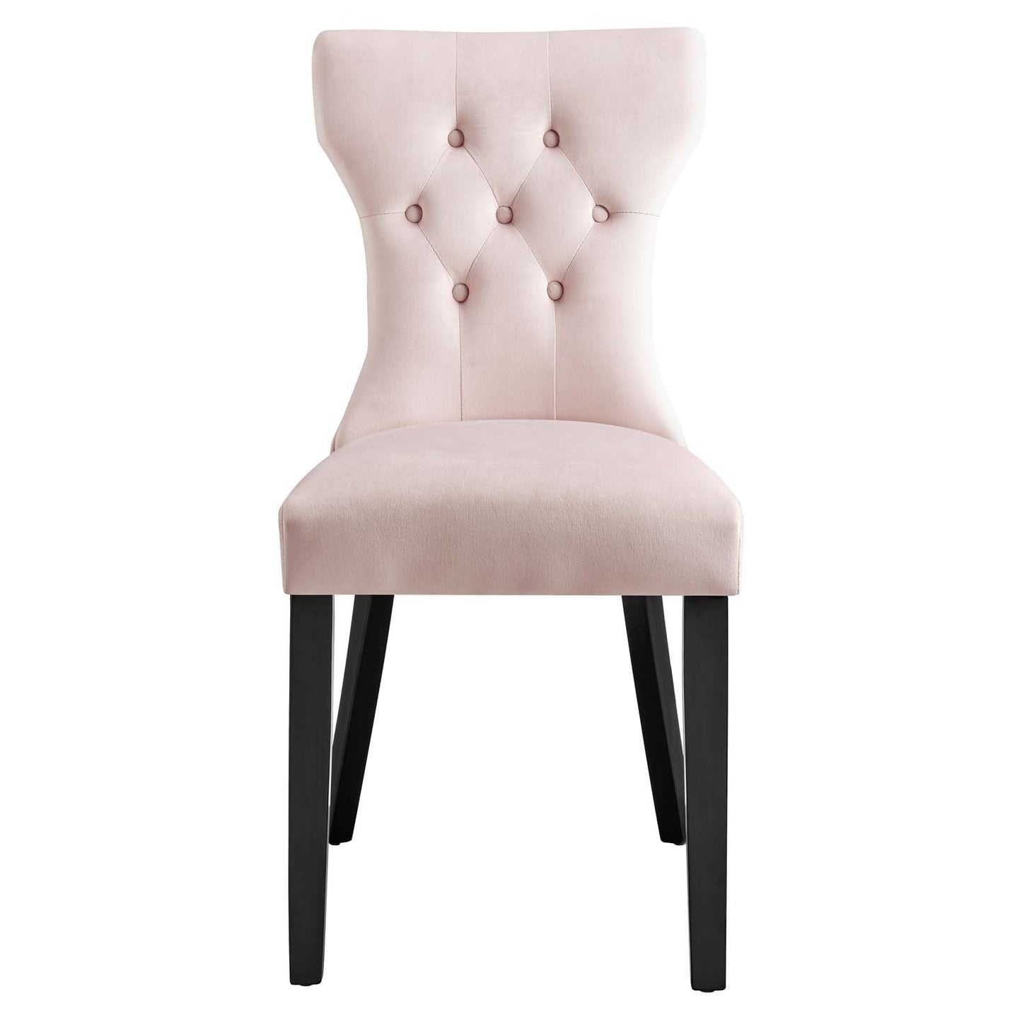 Silhouette Performance Velvet Dining Chairs - Set of 2 Pink EEI-5014-PNK